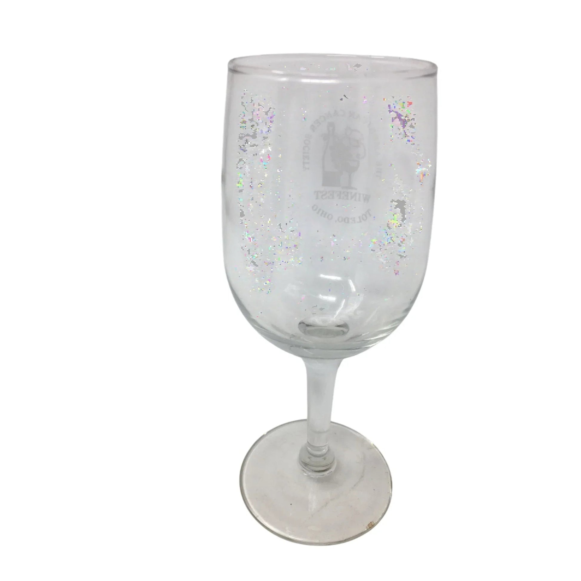 The American Cancer Society Winefest Toledo Oh Clear Glass Stemmed Wine Glass - A+ Stuff - Glass - A+ Stuff