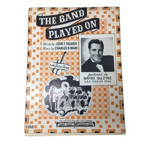 ''THE BAND PLAYED ON'' (with Guitar Chords) Vintage Sheet music