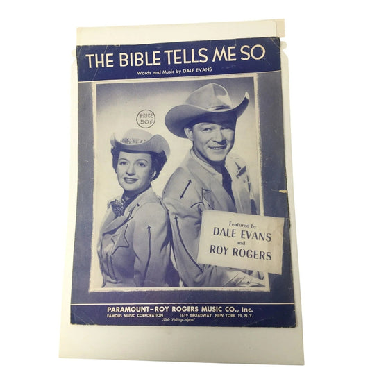 ''THE BIBLE TELLS ME SO'' WORDS AND MUSIC BY DALE EVANS - A+ Stuff - sheet music - A+ Stuff