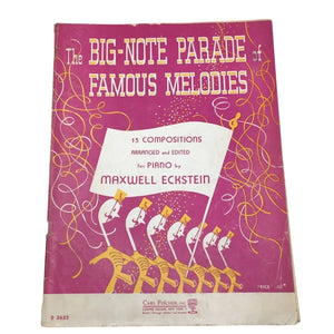 The Big-Note Parade of Famous Melodies Piano Sheet Music book