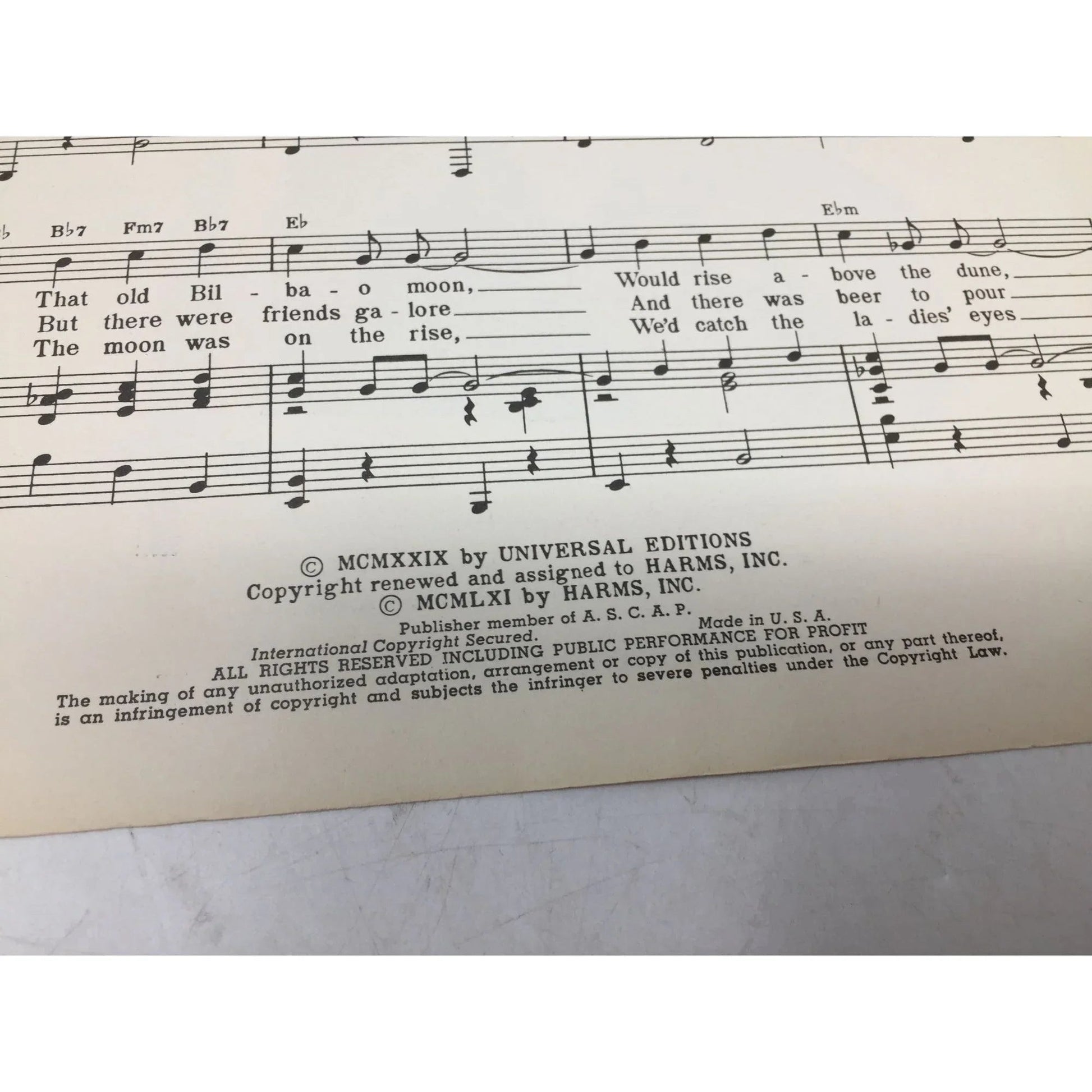 ''The Bilbao Song'' From ''Happy End'' Sheet Music Book - A+ Stuff - SHEET MUSIC - A+ Stuff