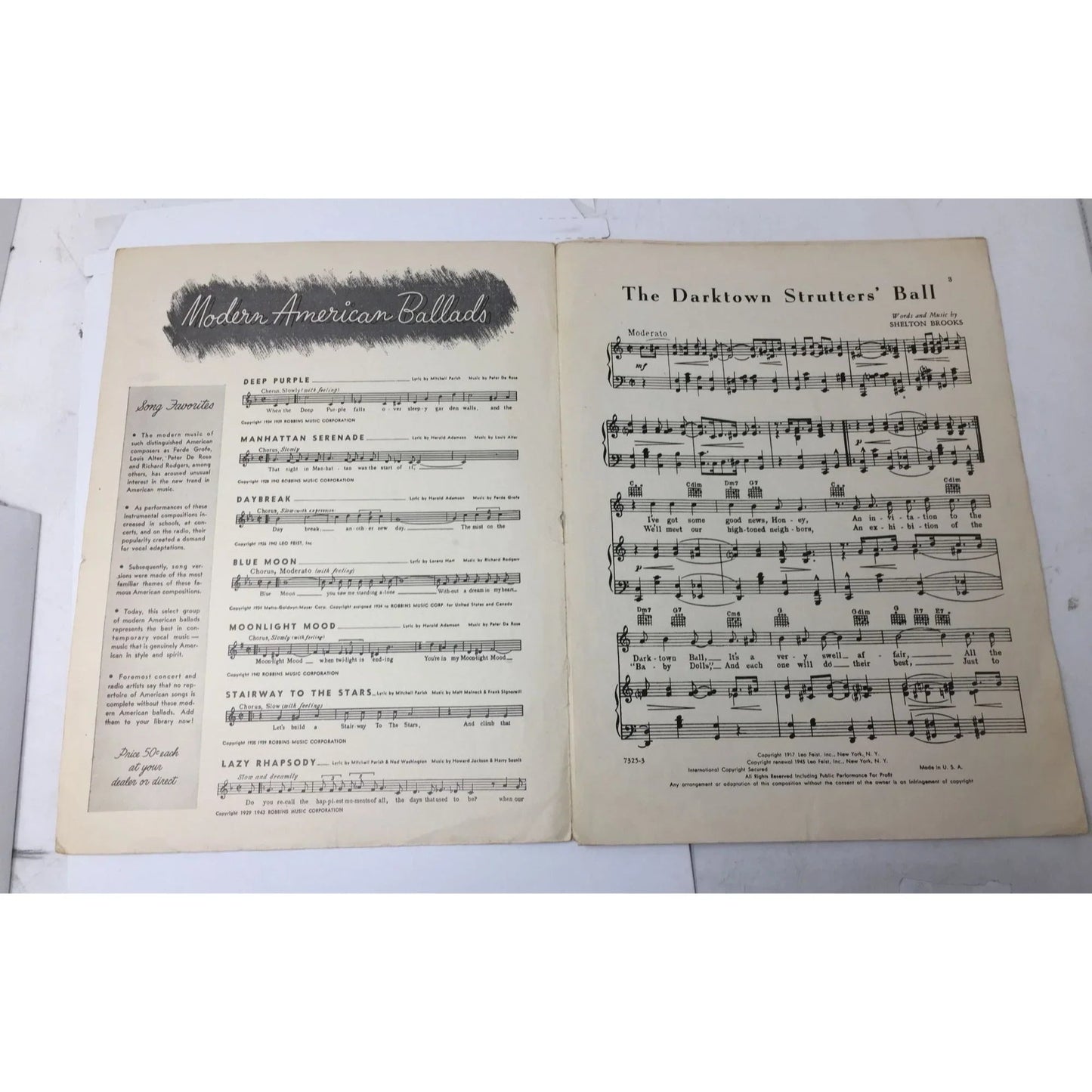 THE DARKTOWN STRUTTERS' BALL by Shelton Brooks - A+ Stuff - SHEET MUSIC - A+ Stuff