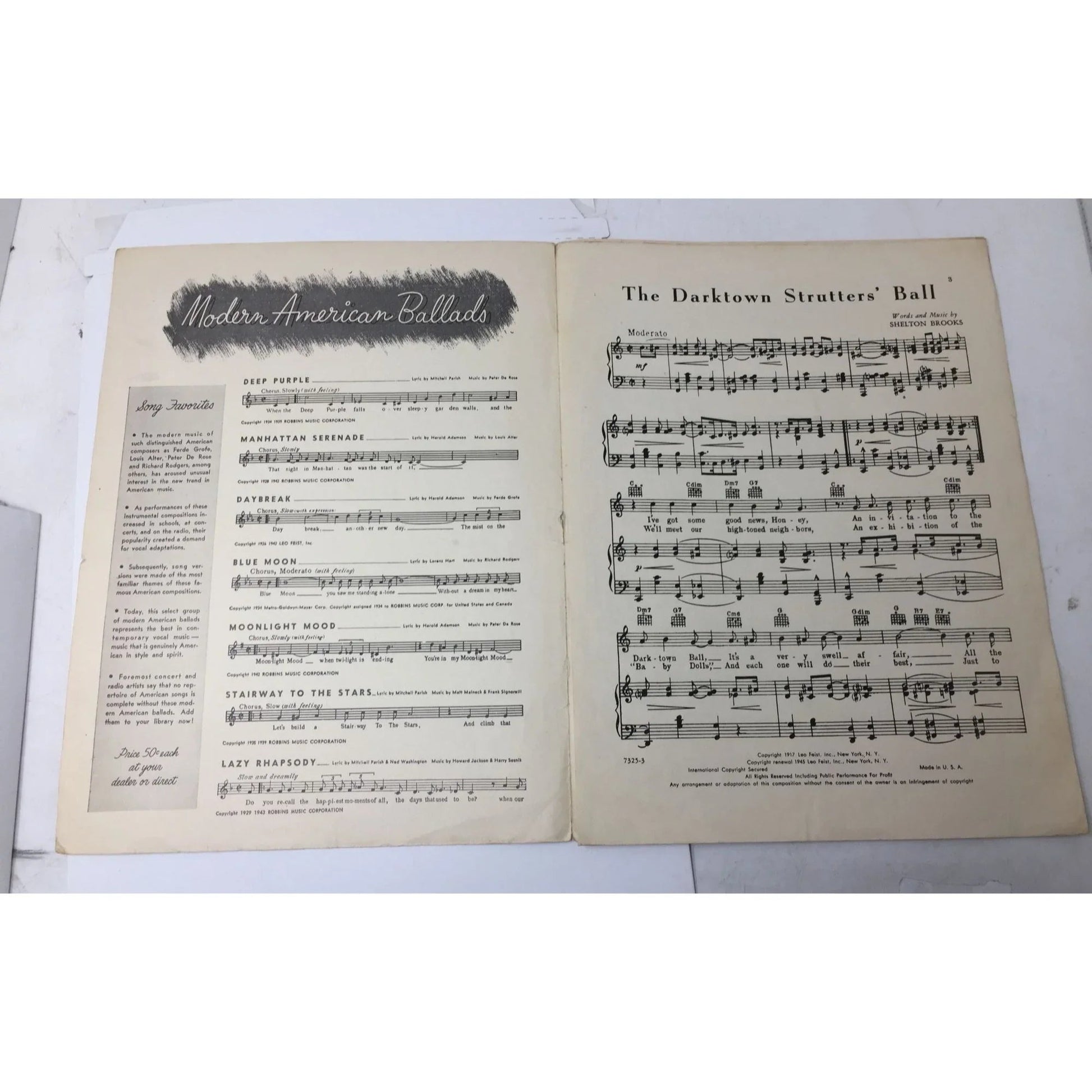 THE DARKTOWN STRUTTERS' BALL by Shelton Brooks - A+ Stuff - SHEET MUSIC - A+ Stuff