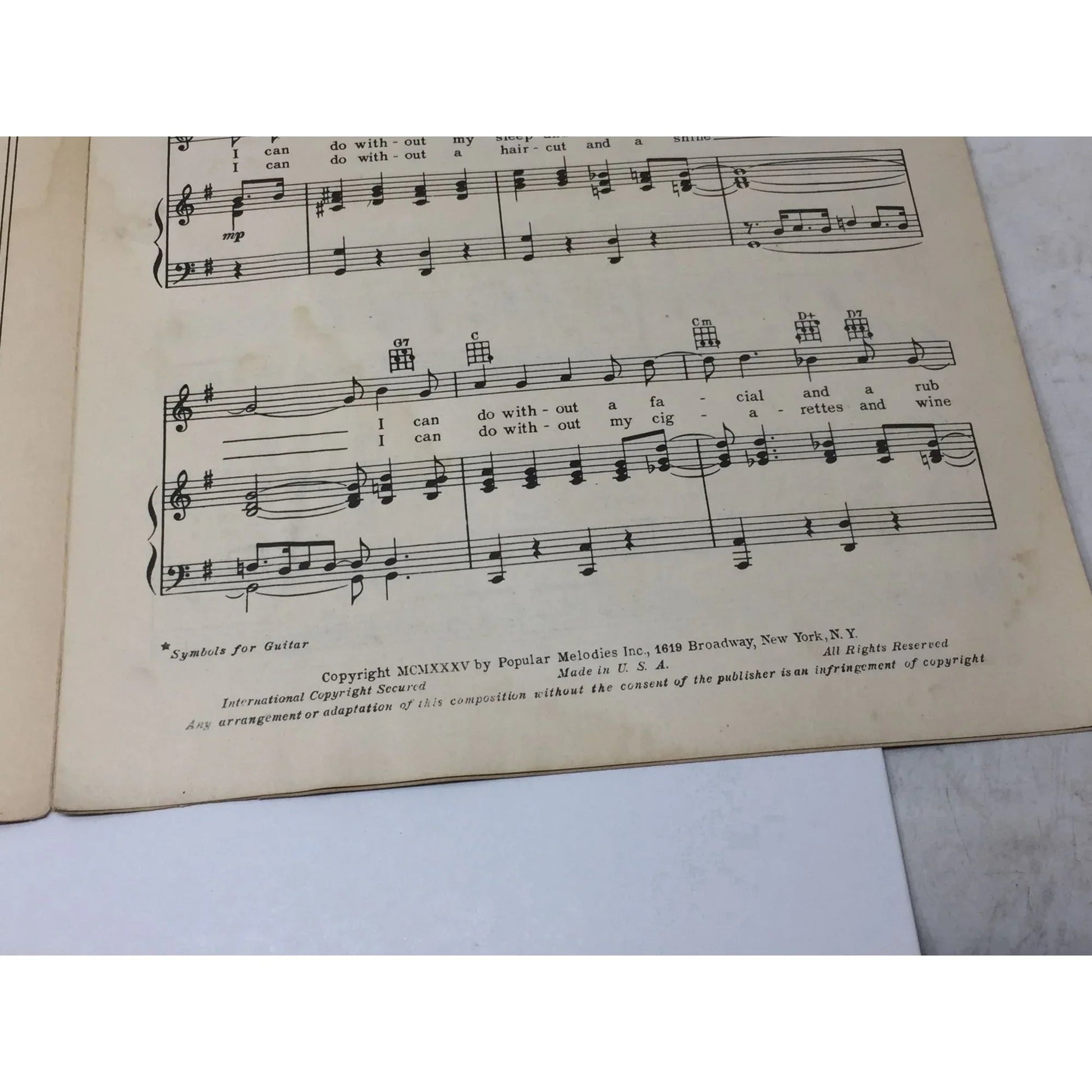 ''The Day I Let You Get Away'' Vintage Sheet Music - Popular Melodies inc - SHEET MUSIC - A+ Stuff
