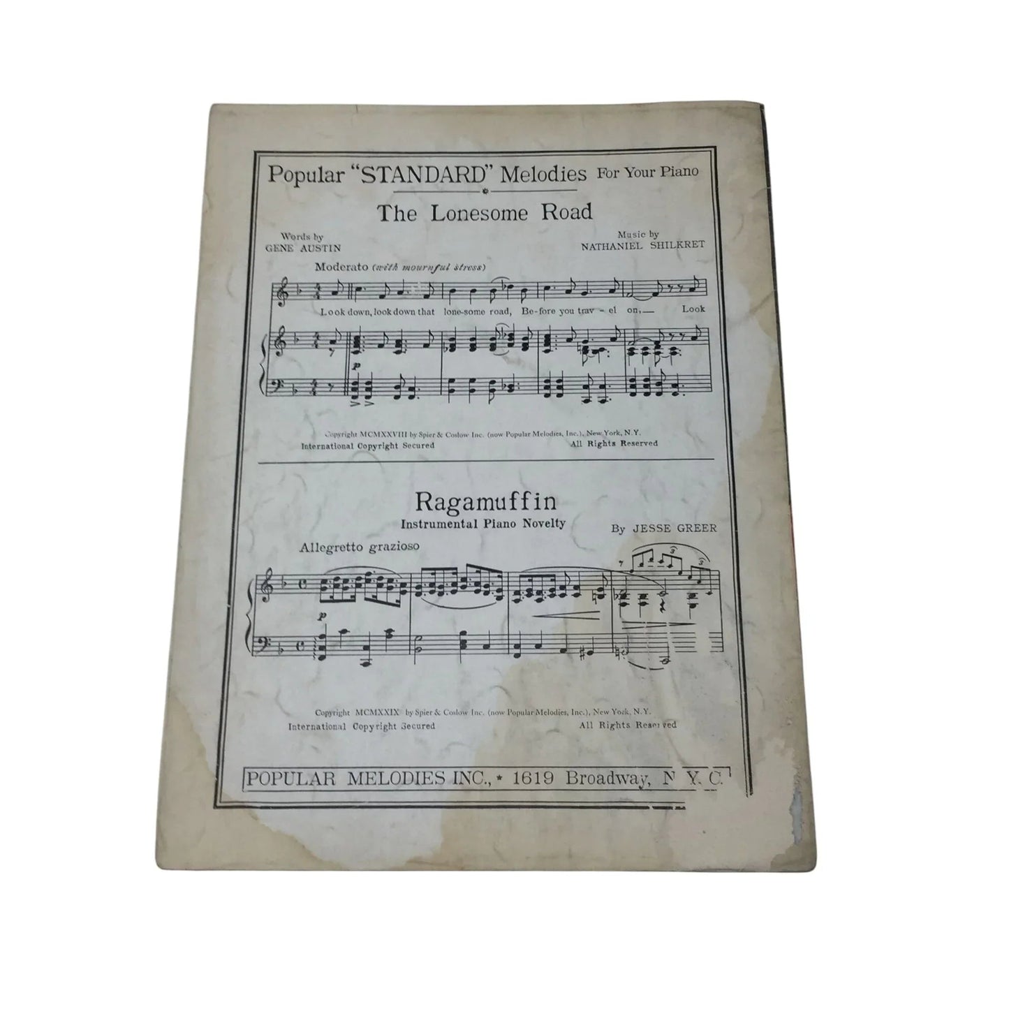 ''The Day I Let You Get Away'' Vintage Sheet Music - Popular Melodies inc - SHEET MUSIC - A+ Stuff