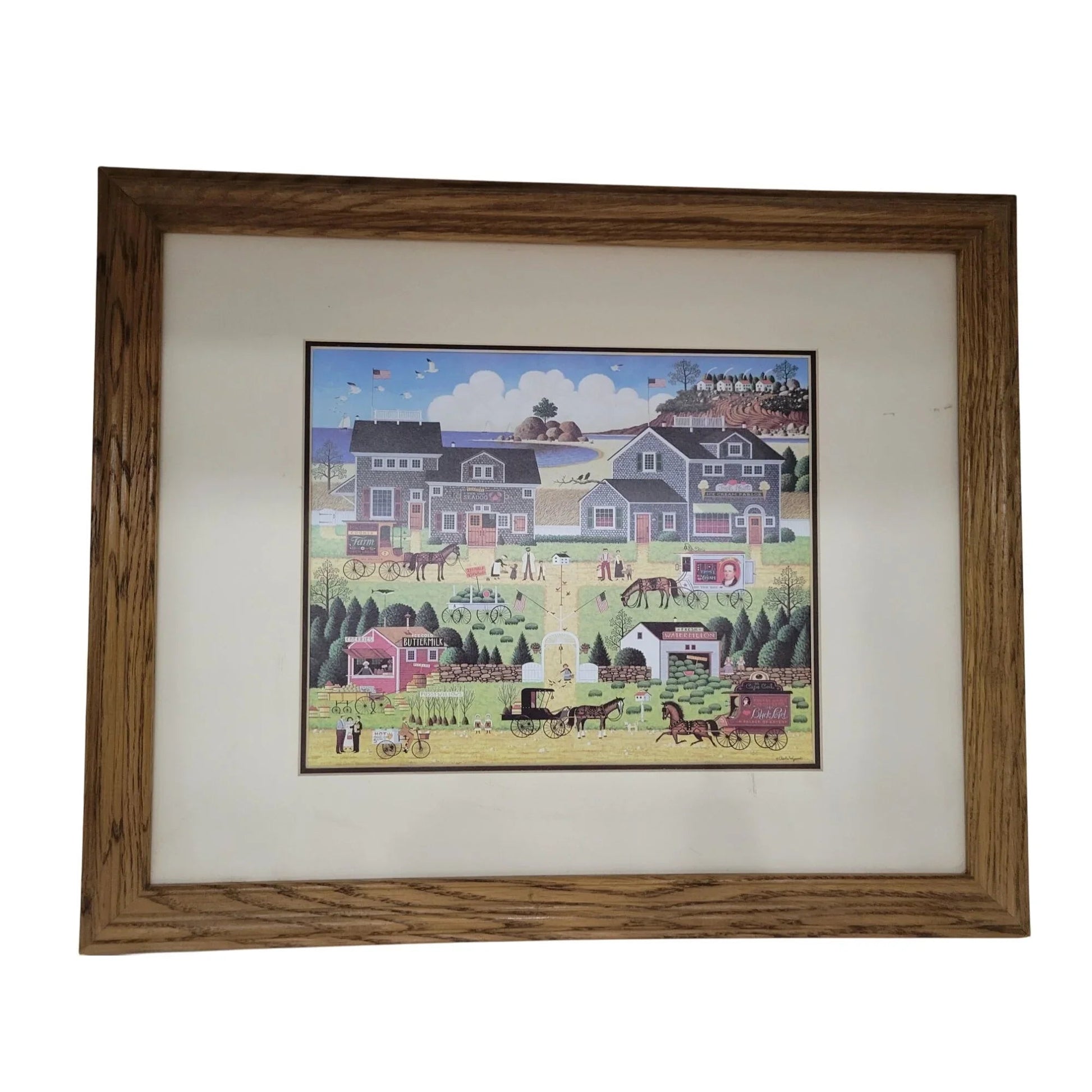 The Depot Gallery Inc. Art of Charles Wysocki ''Westcott's Black Cherry Harbor'' Print - A+ Stuff - art print - A+ Stuff