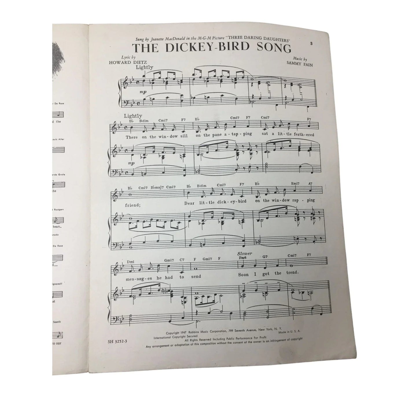 ''THE DICKEY BIRD SONG'' Vintage Sheet Music Book - A+ Stuff - SHEET MUSIC - A+ Stuff
