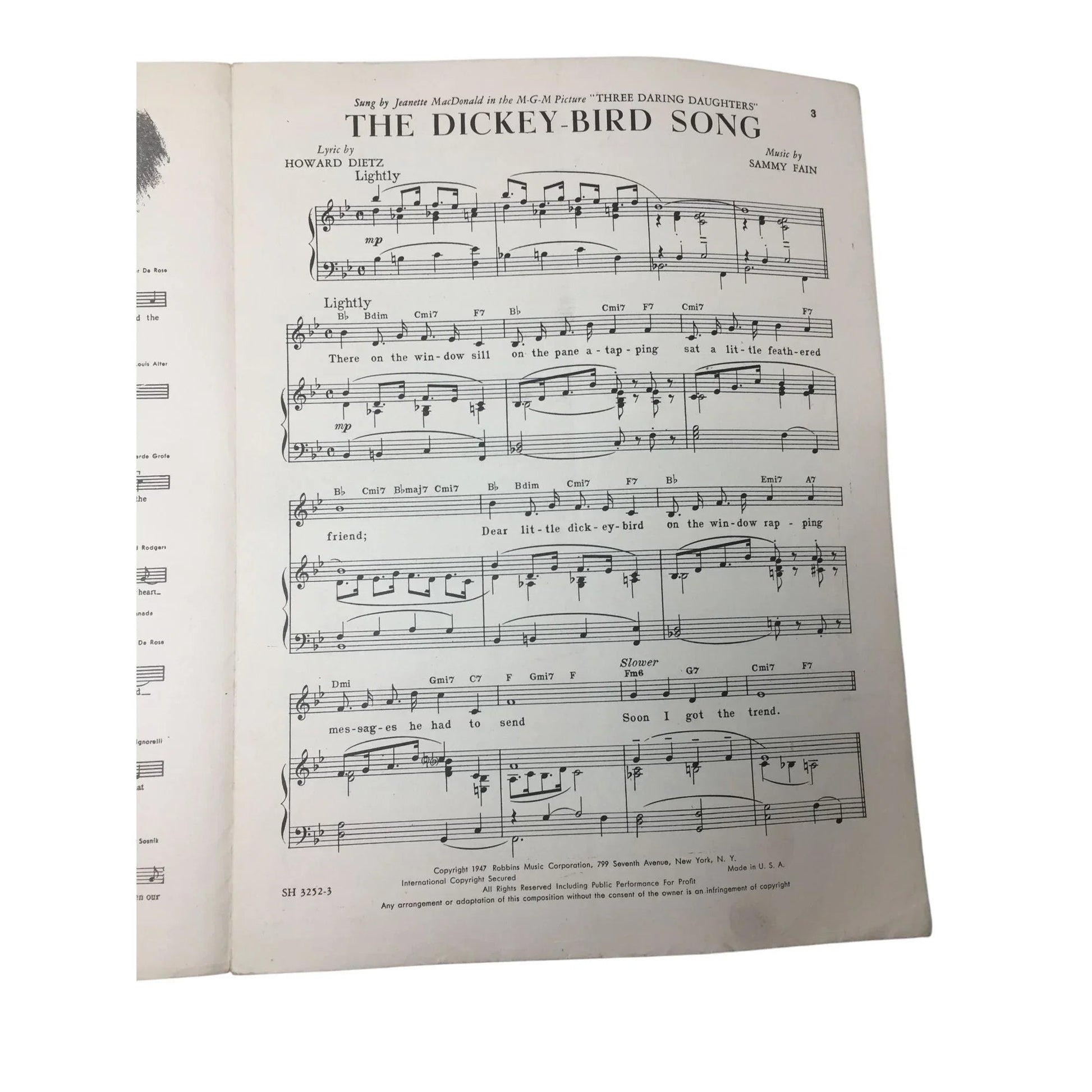 ''THE DICKEY BIRD SONG'' Vintage Sheet Music Book - A+ Stuff - SHEET MUSIC - A+ Stuff