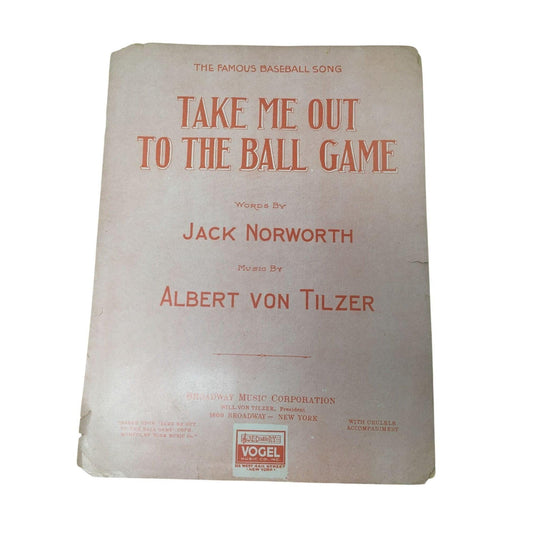 The Famous Baseball Song ''Take Me Out To The Ball Game'' - A+ Stuff - SHEET MUSIC - A+ Stuff