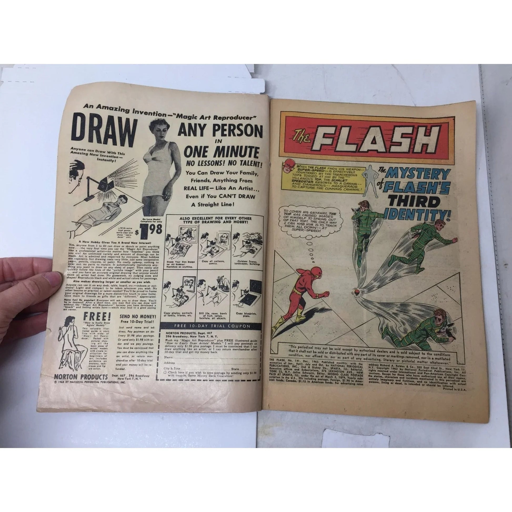 The Flash 141 Vintage Dec. 1963 Comic Book - A+ Stuff - comic book - A+ Stuff