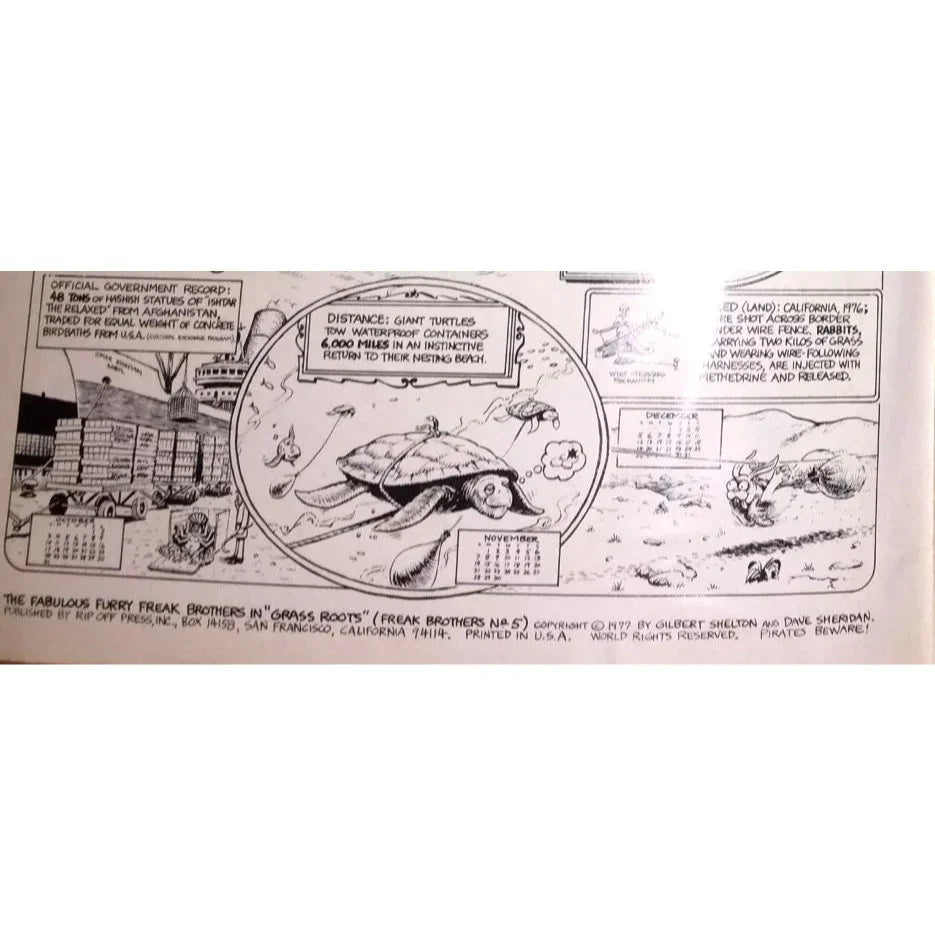 The Furry Freak Brothers No. 5 - In the 'Grass Roots' - Rip Off Press 1977 - Underground comic book - vintage comic - Rip Off Press - comic book - A+ Stuff
