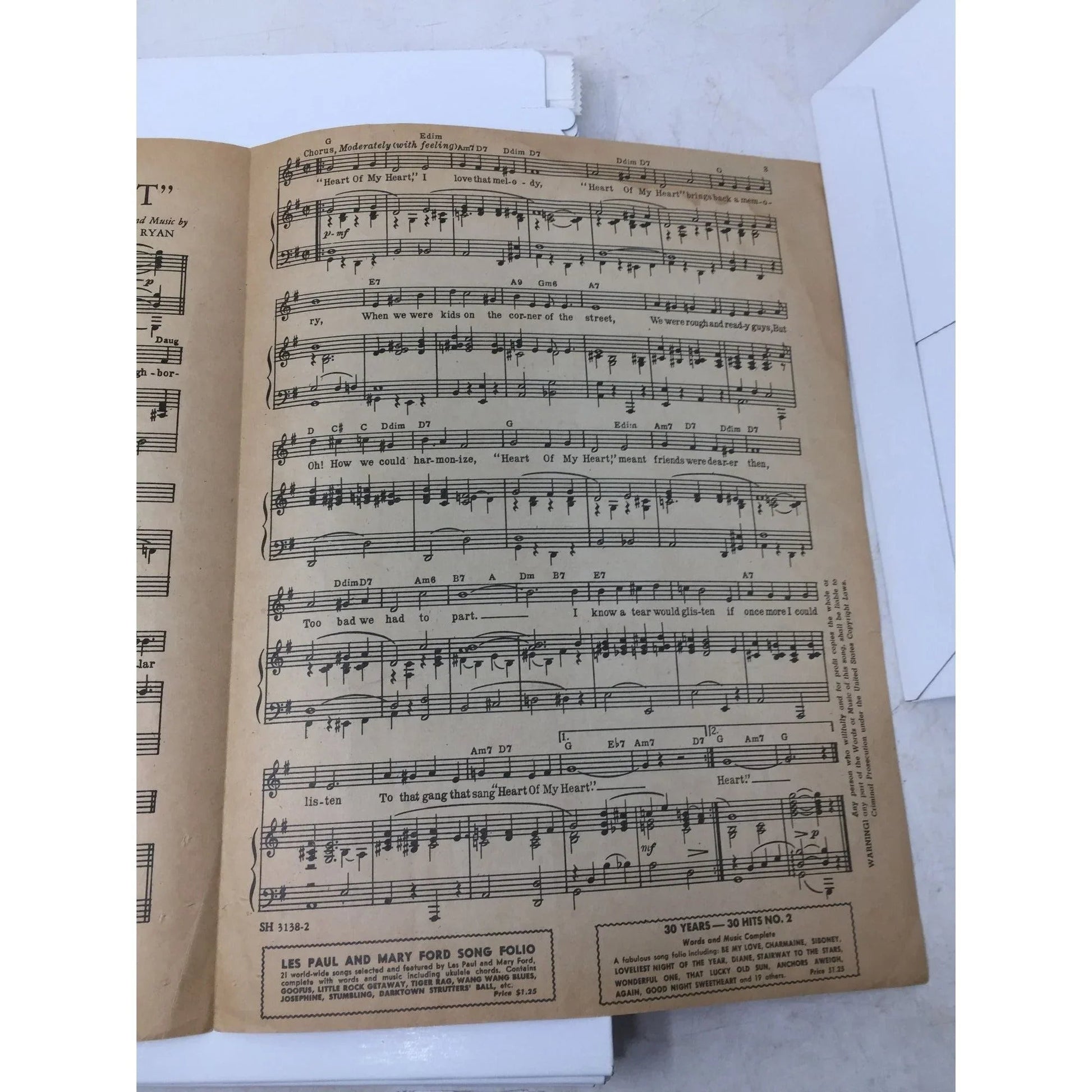 The Gang that Sang ''Heart of My Heart'' Words and Music by Ben Ryan - A+ Stuff - SHEET MUSIC - A+ Stuff