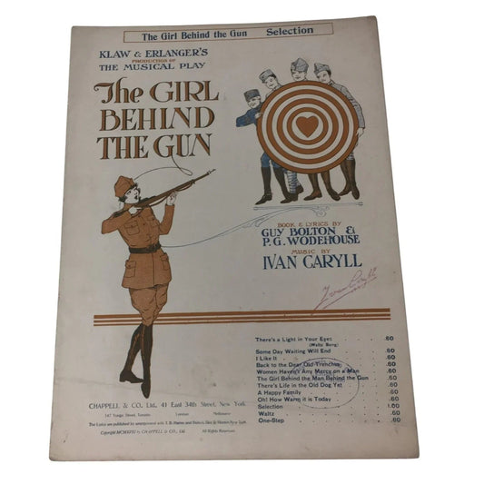 ''THE GIRL BEHIND THE GUN'' SHEET MUSIC - A+ Stuff - SHEET MUSIC - A+ Stuff