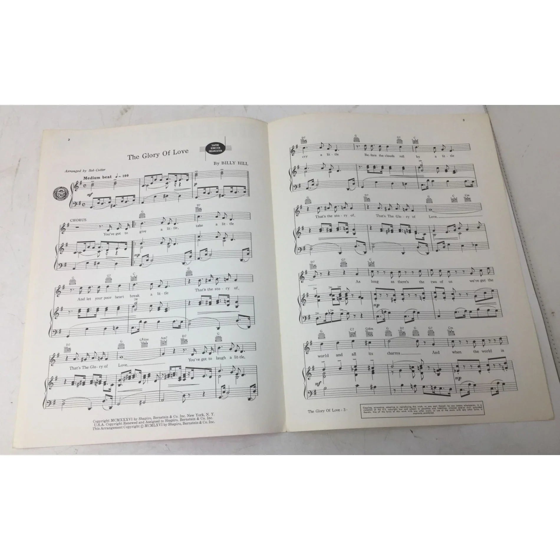 ''The Glory of Love'' Vintage Sheet Music from 'Guess Who's Coming to Dinner' - A+ Stuff - A+ Stuff
