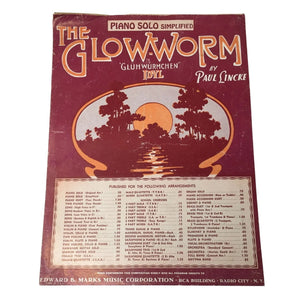 ''THE GLOW WORM'' (Piano solo simplified) by Paul Lincke