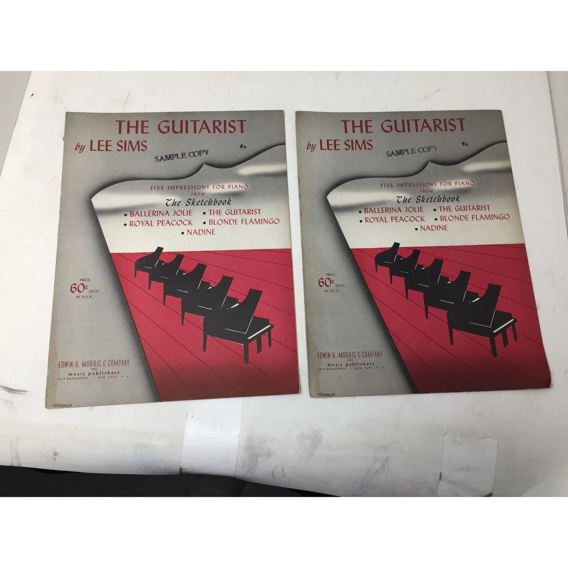 'The Guitarist' by Lee Sims - 5 Impressions for the Piano from "The Sketchbook" - Edwin H Morris and Company inc - SHEET MUSIC - A+ Stuff
