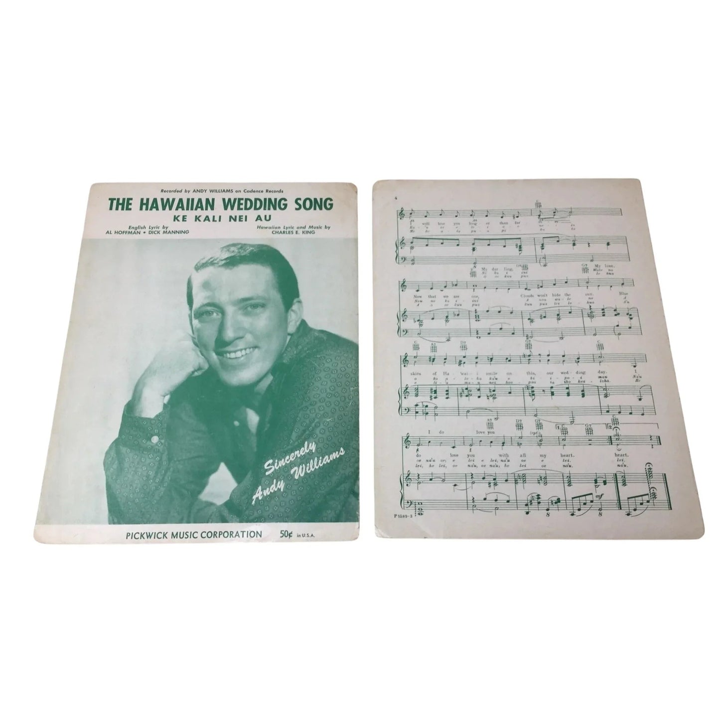 The Hawaiian Wedding Song Ke Kali Nei Au Vintage Sheet Music - A+ Stuff - SHEET MUSIC - A+ Stuff