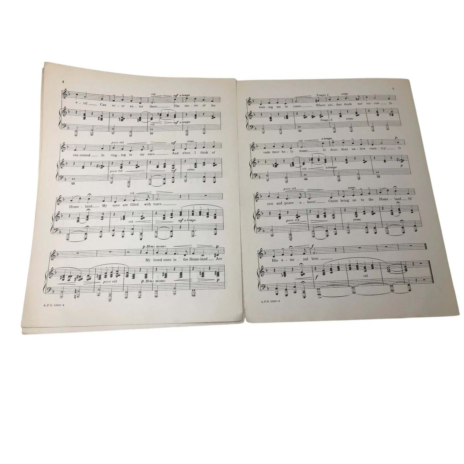 ''The Homeland'' by H. R. Haweis and E. W. Hanscom - A+ Stuff - SHEET MUSIC - A+ Stuff