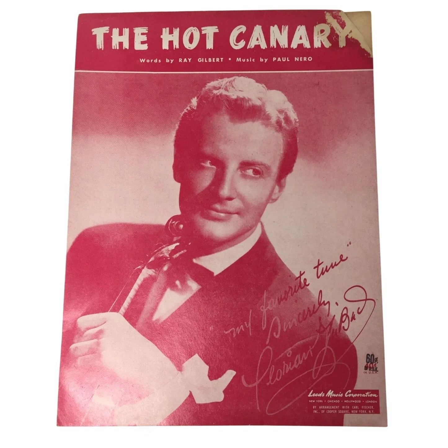 THE HOT CANARY VINTAGE 1949 SHEET MUSIC - A+ Stuff - SHEET MUSIC - A+ Stuff
