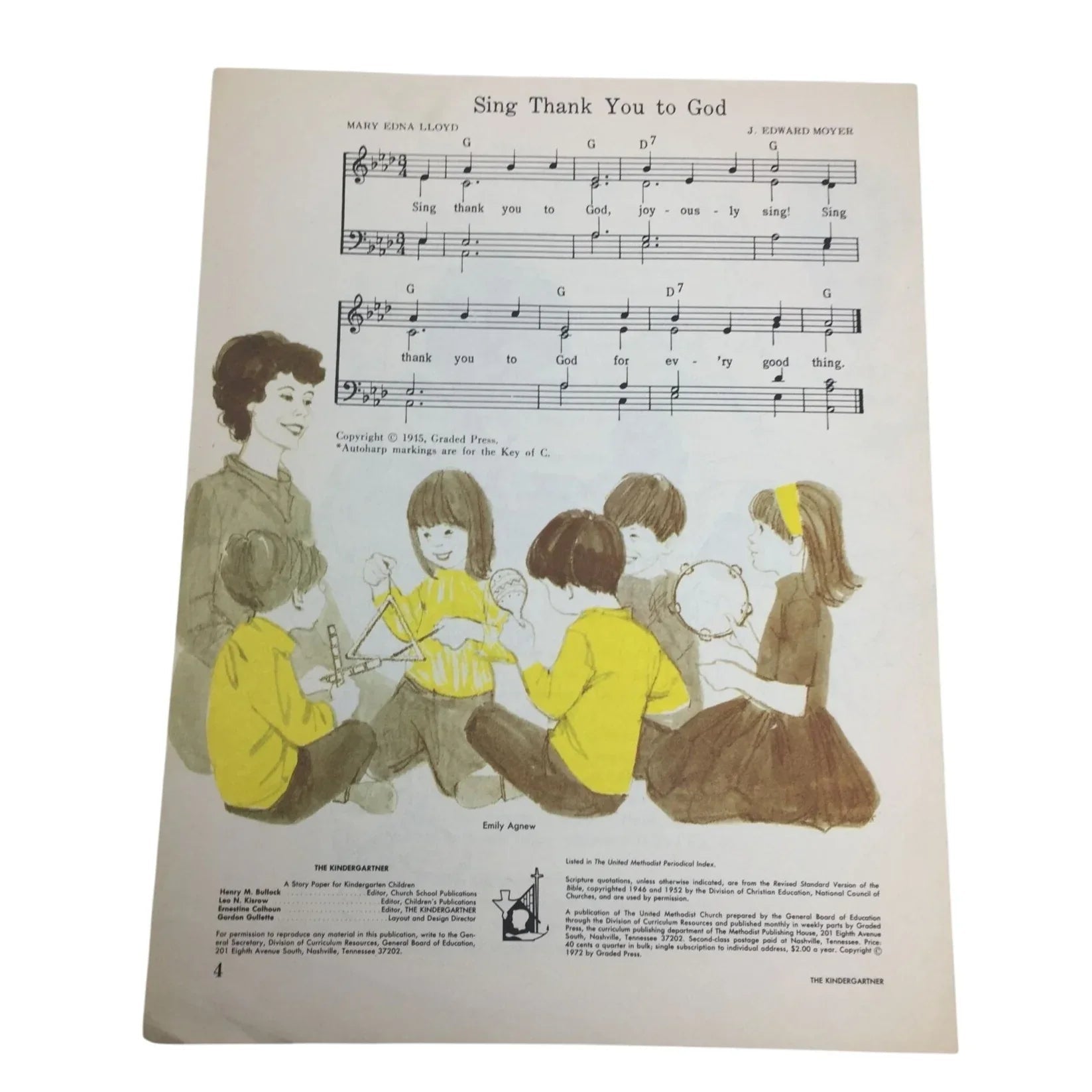 The Kindergartner Church Story Paper for Kindergarten Children - A+ Stuff - SHEET MUSIC - A+ Stuff