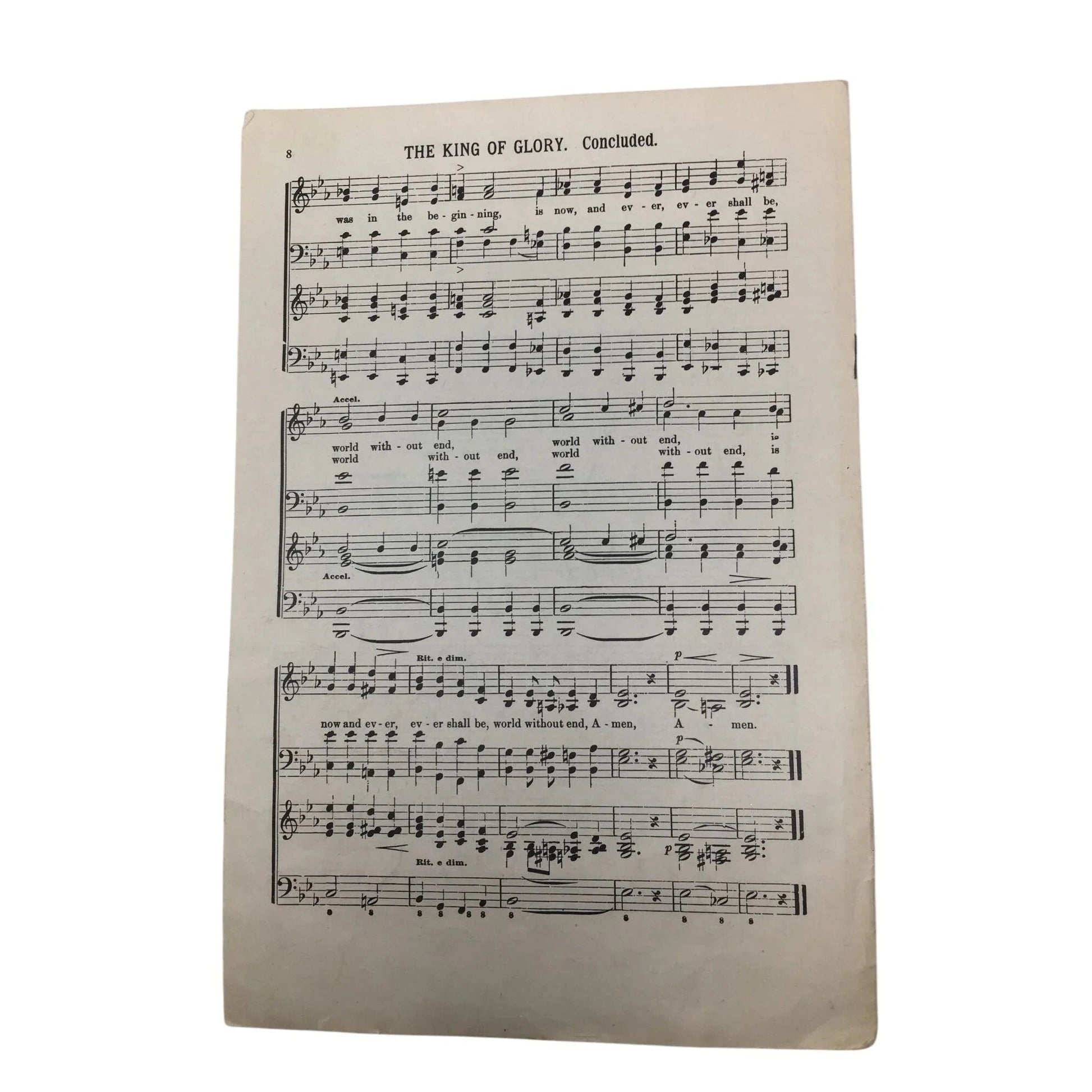 ''THE KING OF GLORY'' Sheet Music book - A+ Stuff - SHEET MUSIC - A+ Stuff