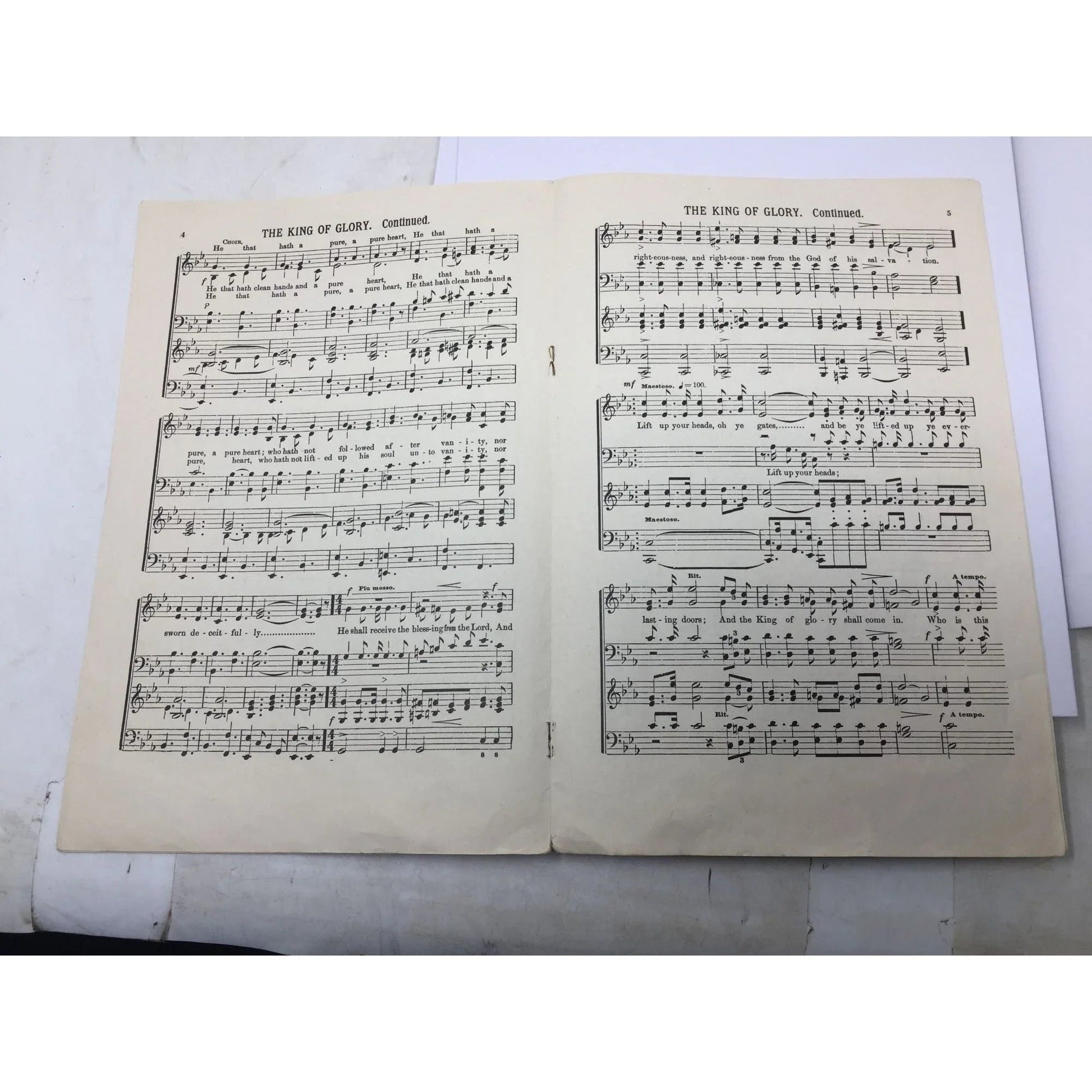 ''THE KING OF GLORY'' Sheet Music book - A+ Stuff - SHEET MUSIC - A+ Stuff