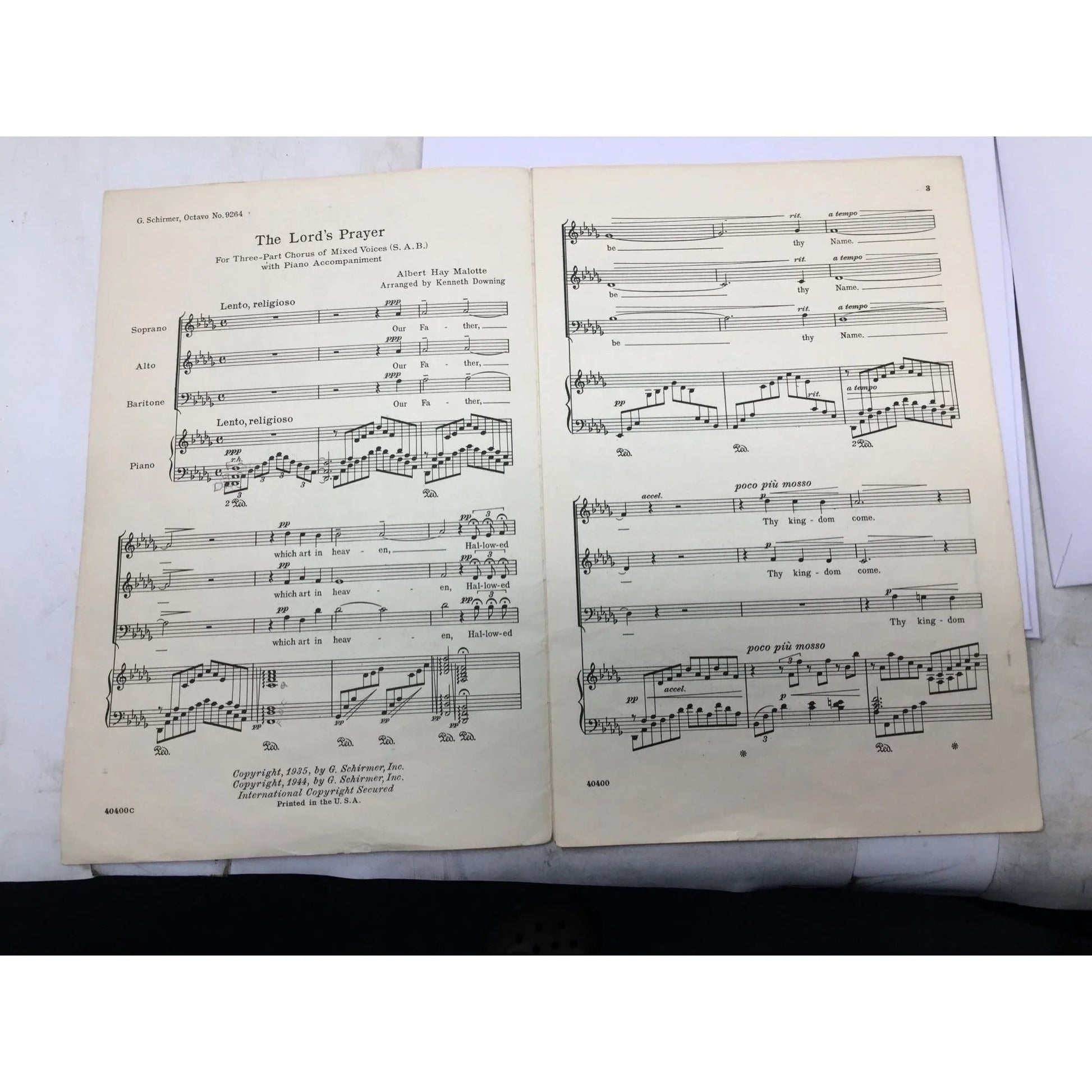 ''THE LORD'S PRAYER'' by Albert Hay Malotte Sheet Music book - A+ Stuff - SHEET MUSIC - A+ Stuff