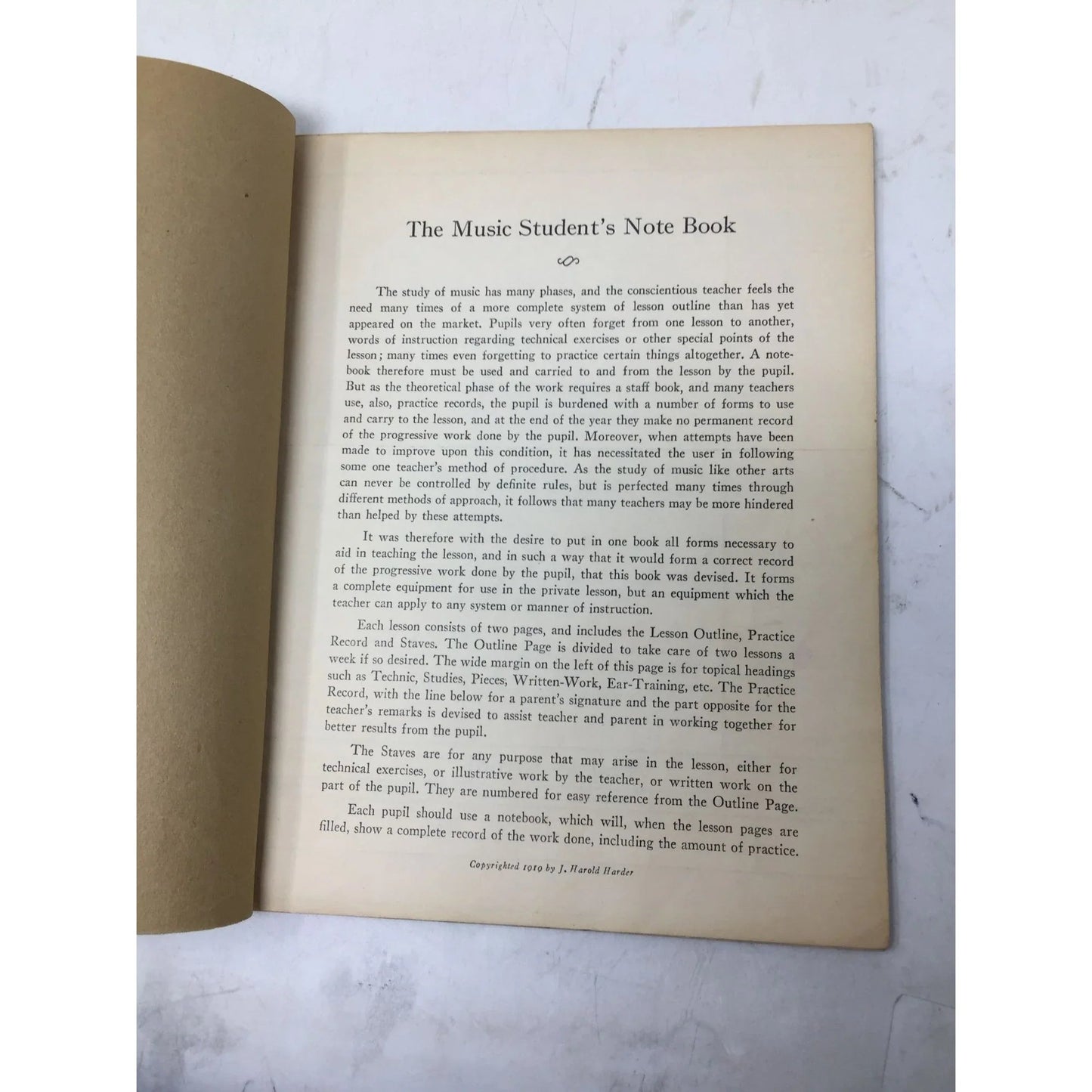 ''The Music Student's Note Book'' Vintage Note Book - A+ Stuff - books - A+ Stuff