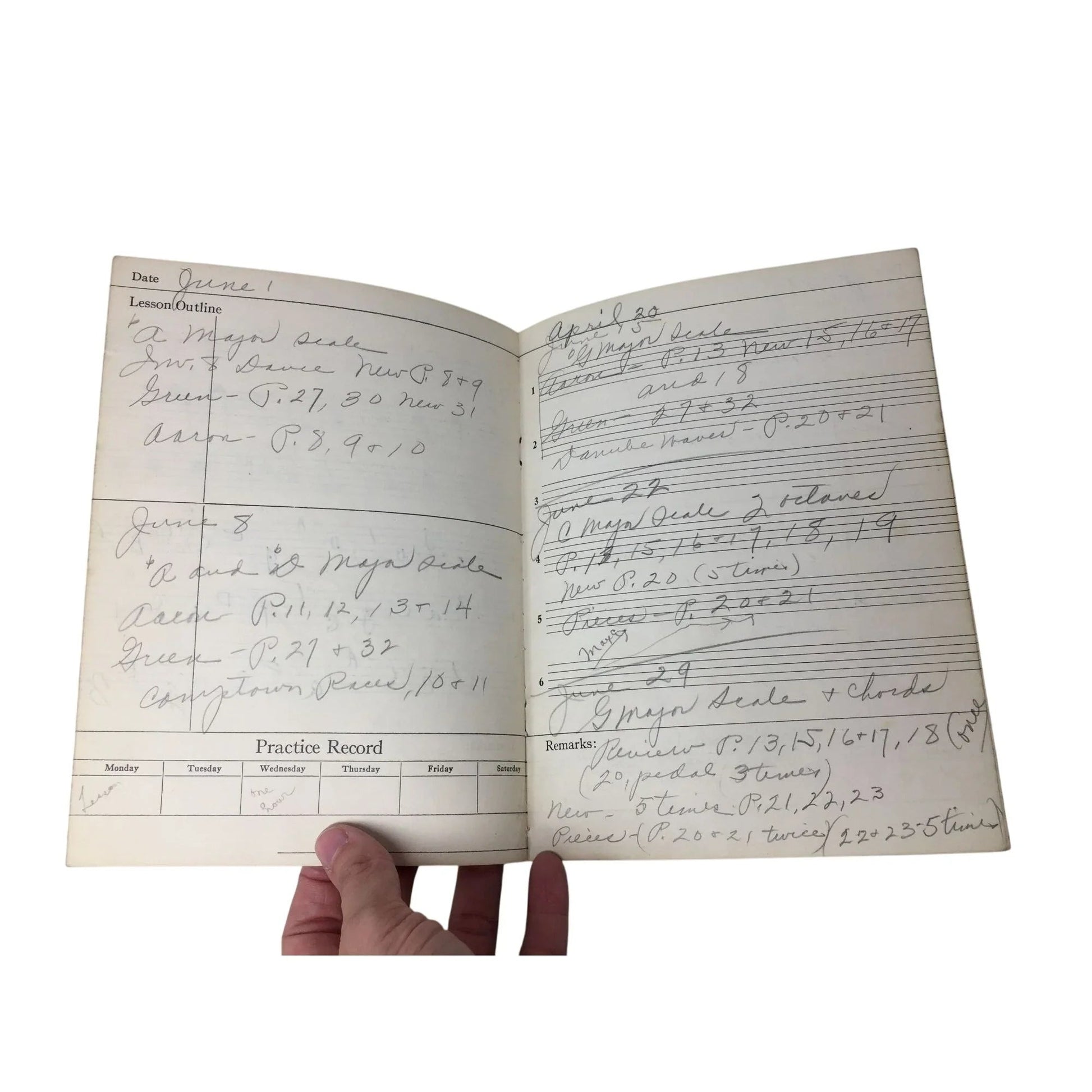 ''The Music Student's Note Book'' Vintage Note Book - A+ Stuff - books - A+ Stuff