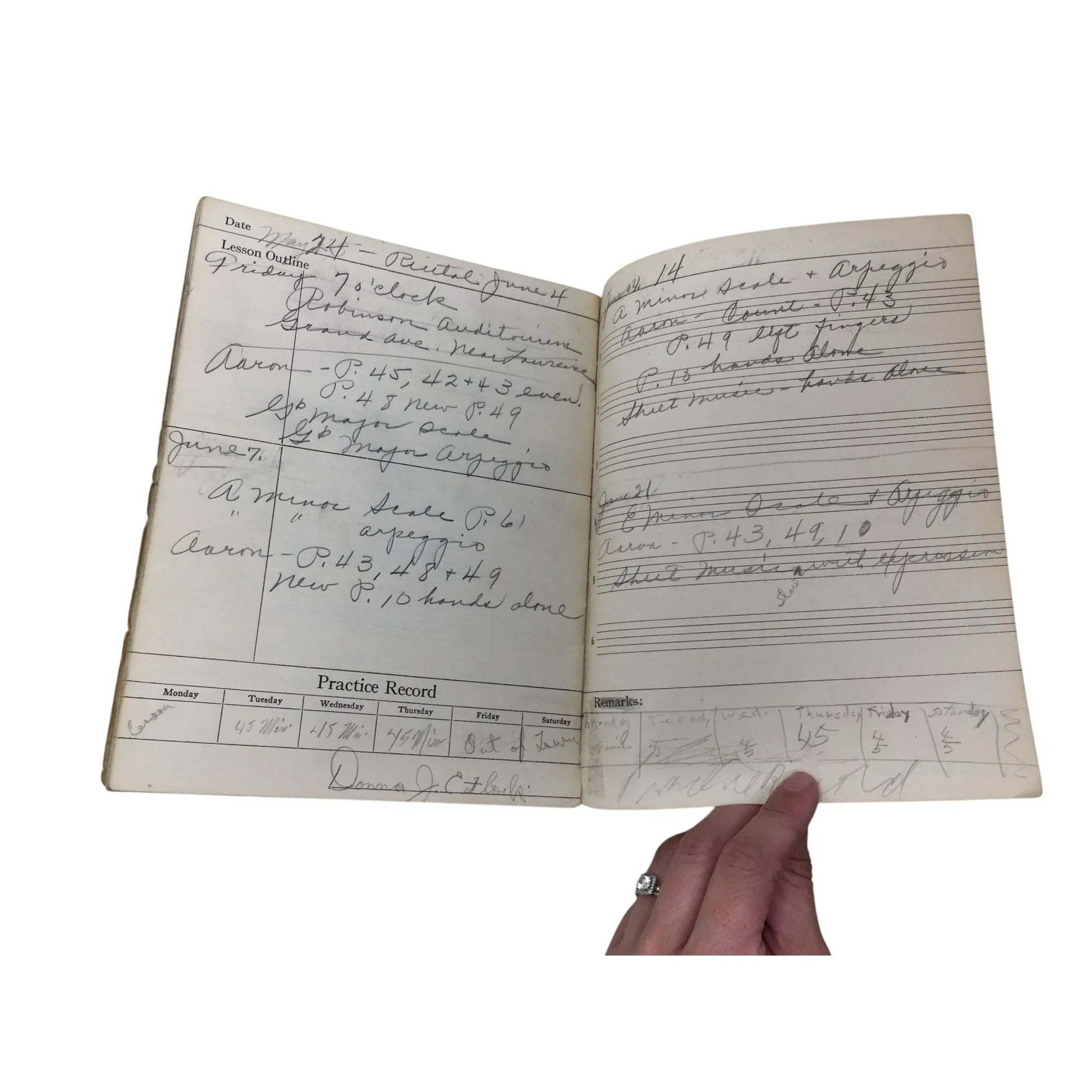''The Music Student's Note Book'' Vintage Note Book - A+ Stuff - books - A+ Stuff