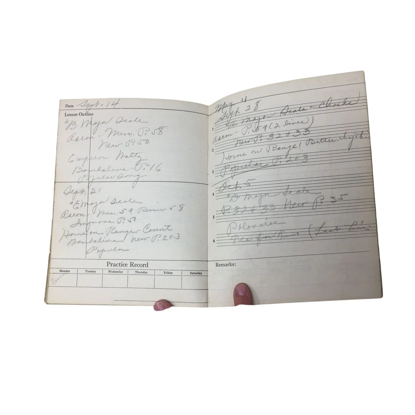 ''The Music Student's Note Book'' Vintage Note Book - A+ Stuff - books - A+ Stuff