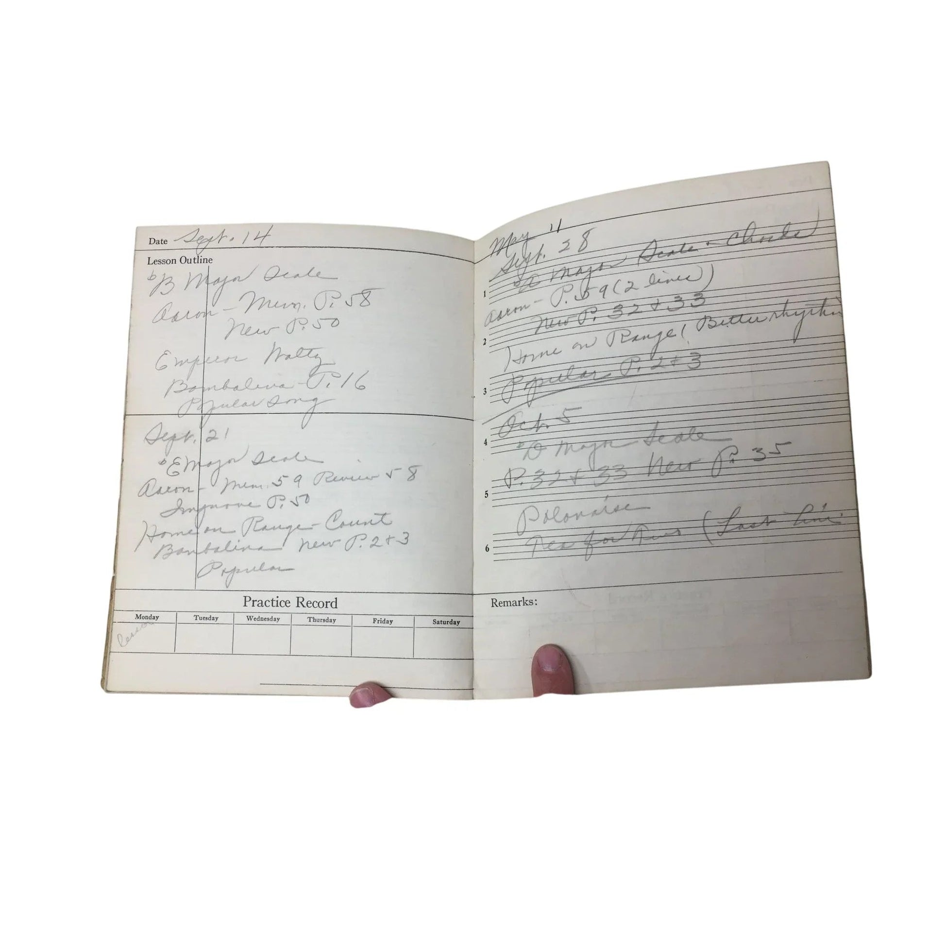 ''The Music Student's Note Book'' Vintage Note Book - A+ Stuff - books - A+ Stuff