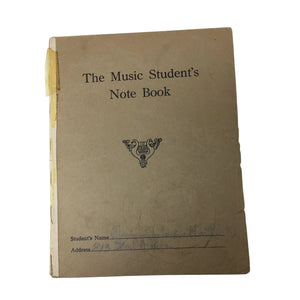 ''The Music Student's Note Book'' Vintage Note Book