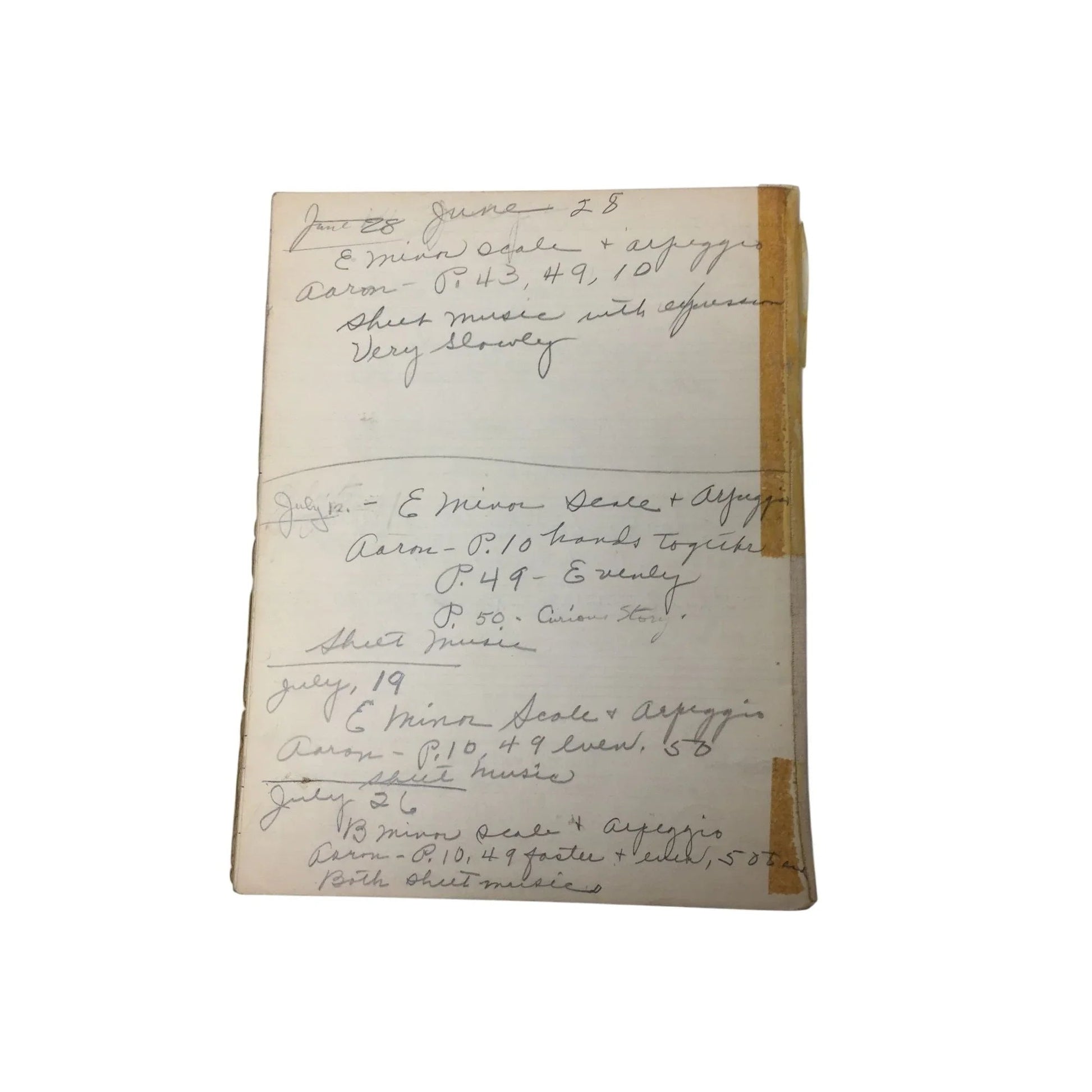''The Music Student's Note Book'' Vintage Note Book - A+ Stuff - books - A+ Stuff