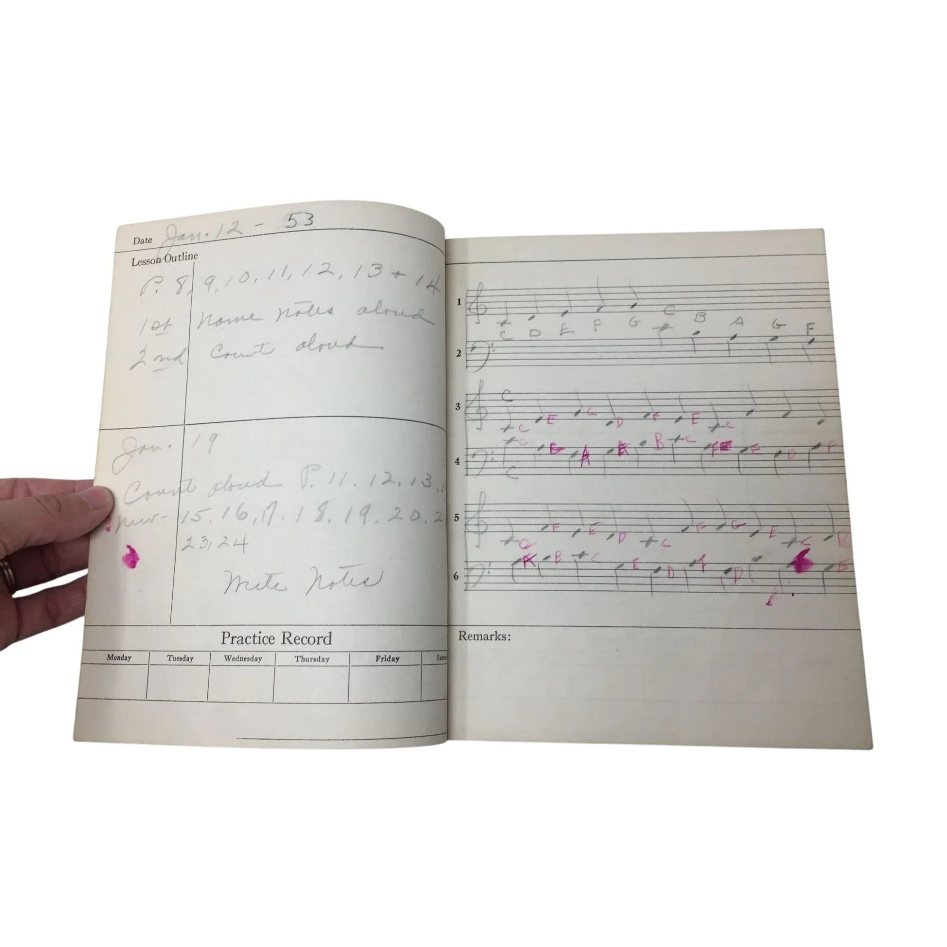 ''The Music Student's Note Book'' Vintage Note Book - A+ Stuff - books - A+ Stuff