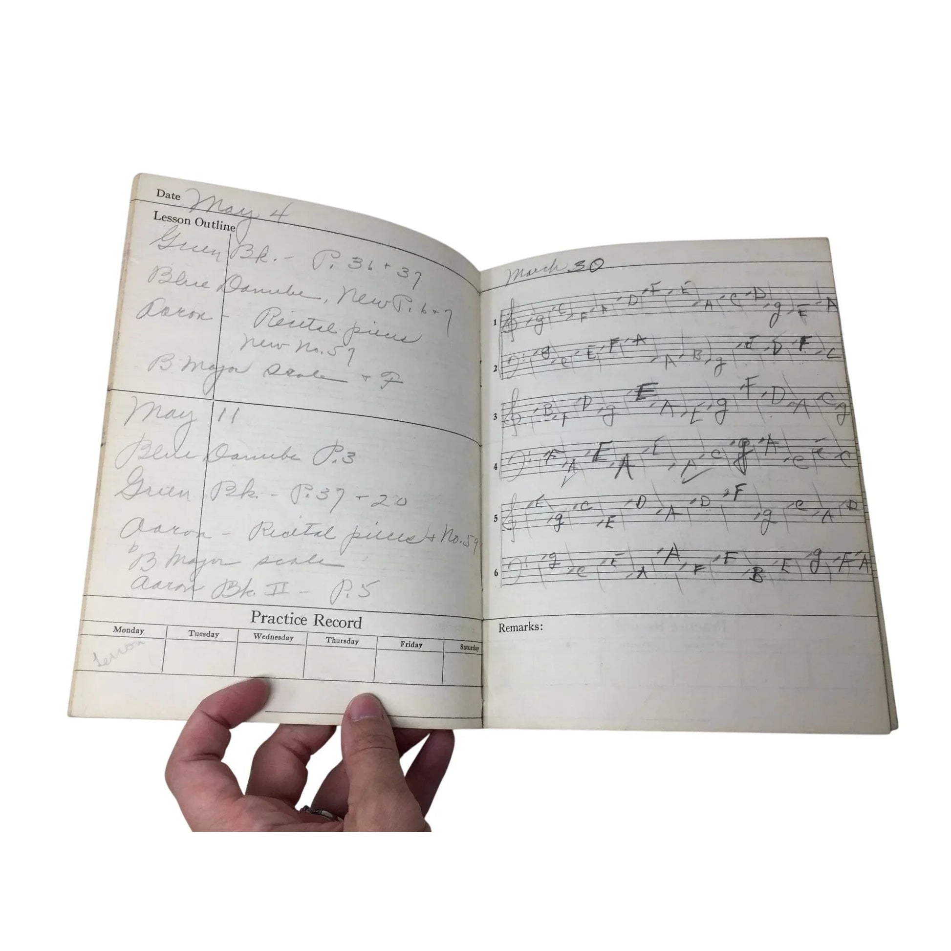 ''The Music Student's Note Book'' Vintage Note Book - A+ Stuff - books - A+ Stuff