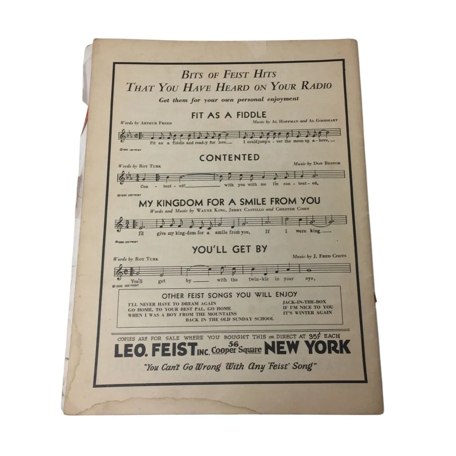 The New 33' Feist Dance Folio Sheet Music - A+ Stuff - SHEET MUSIC - A+ Stuff