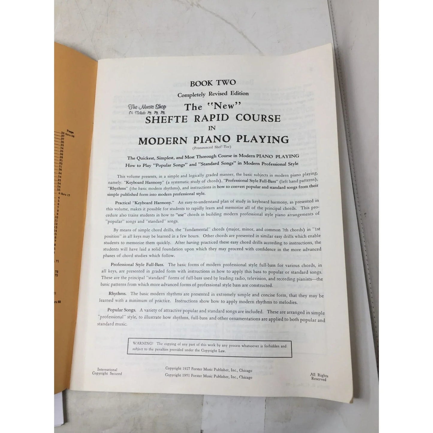 ''The New Shefte Rapid Course'' in Modern Piano Playing - A+ Stuff - SHEET MUSIC - A+ Stuff