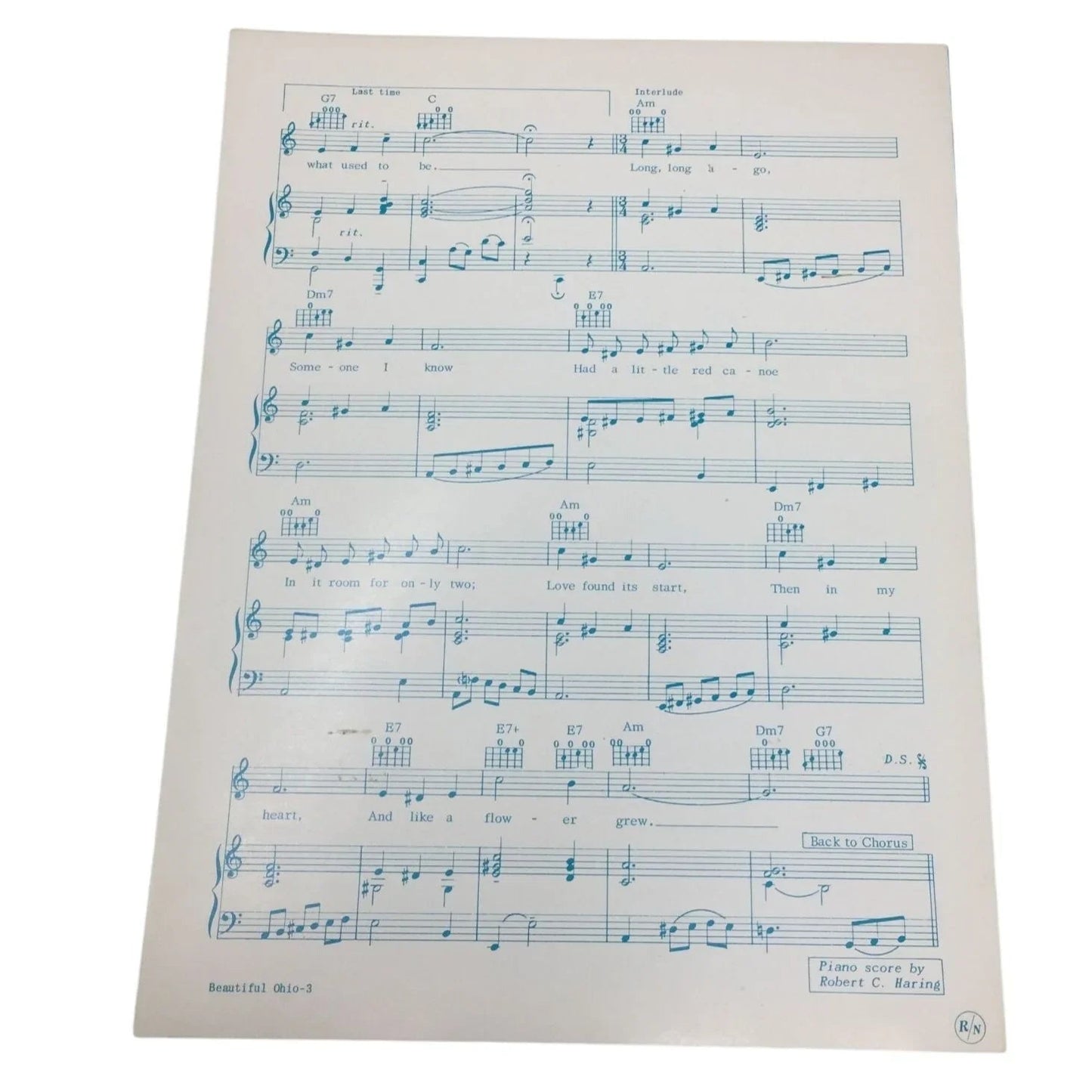 The Official State Song of Ohio ''Beautiful Ohio'' Sheet Music - A+ Stuff - sheet music - A+ Stuff