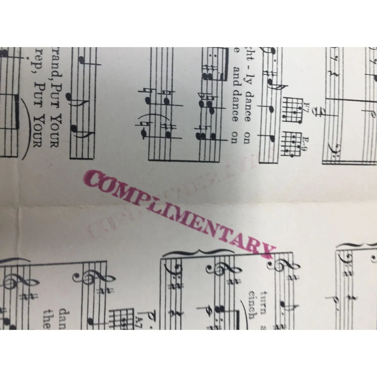 The Original ''Put your little foot there'' Vintage Sheet Music - A+ Stuff - SHEET MUSIC - A+ Stuff