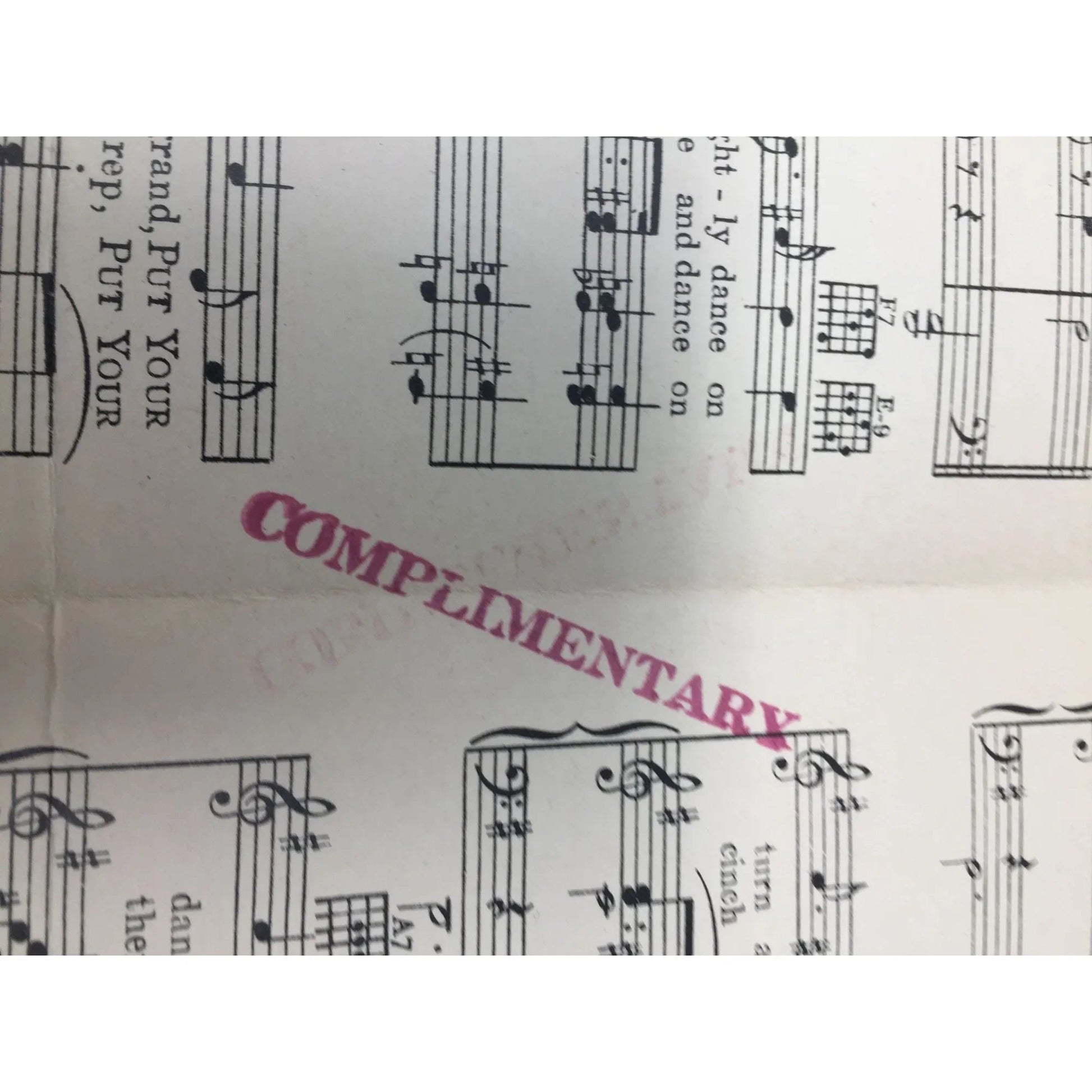 The Original ''Put your little foot there'' Vintage Sheet Music - A+ Stuff - SHEET MUSIC - A+ Stuff