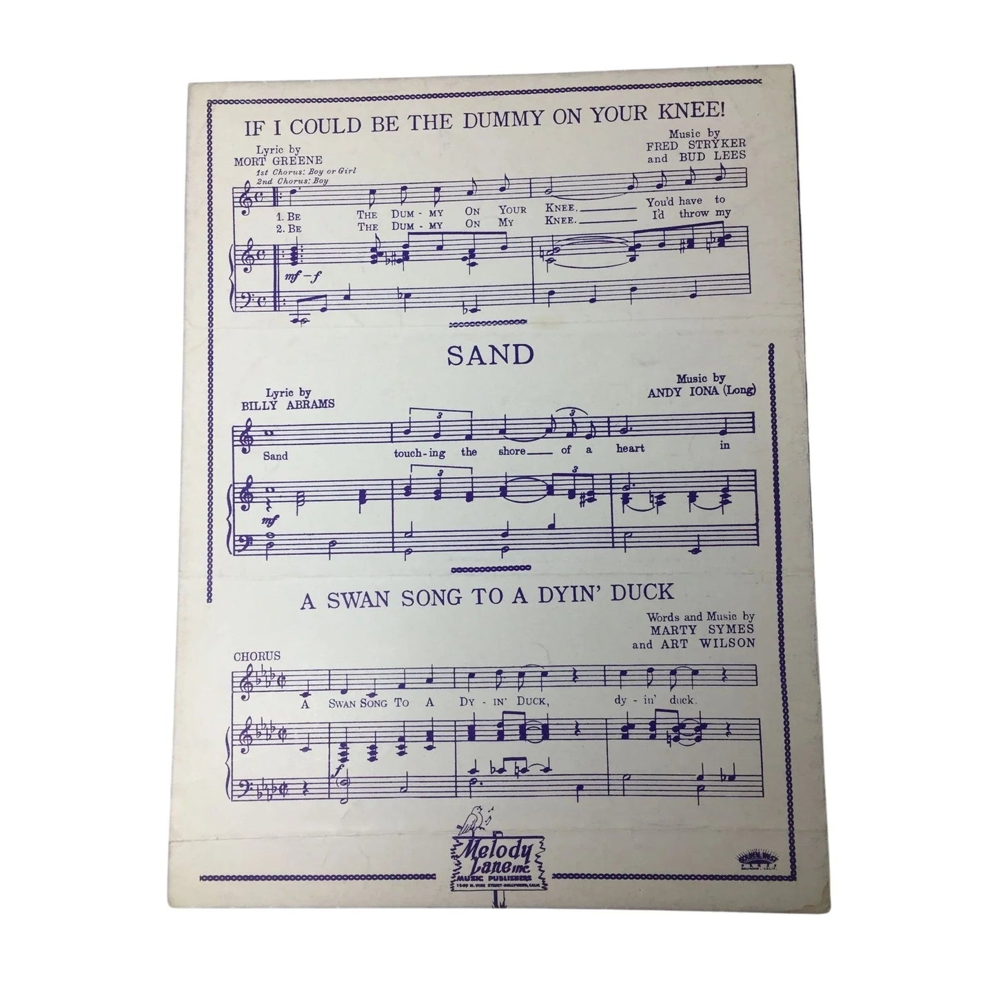 The Original ''Put your little foot there'' Vintage Sheet Music - A+ Stuff - SHEET MUSIC - A+ Stuff