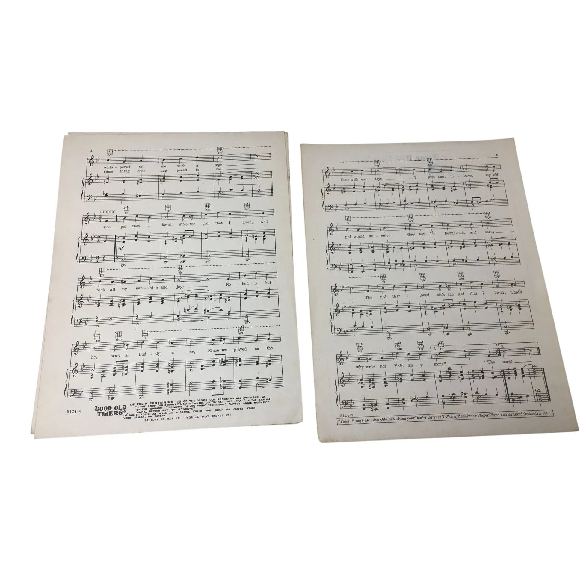 ''The Pal that I Loved Stole the Gal that I Loved'' Vintage sheet music - A+ Stuff - SHEET MUSIC - A+ Stuff