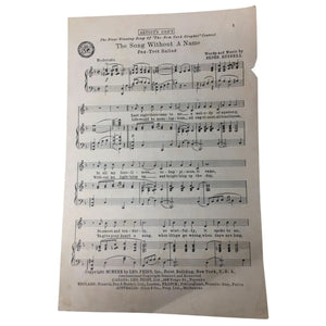 ''THE SONG WITHOUT A NAME'' Words and Music by Benee Russell