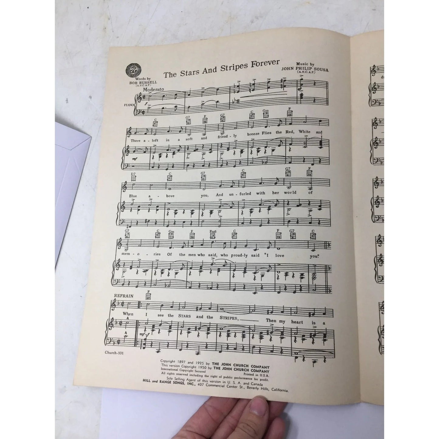 ''THE STARS AND STRIPES FOREVER'' By John Philip Sousa & Bob Russell - A+ Stuff - SHEET MUSIC - A+ Stuff