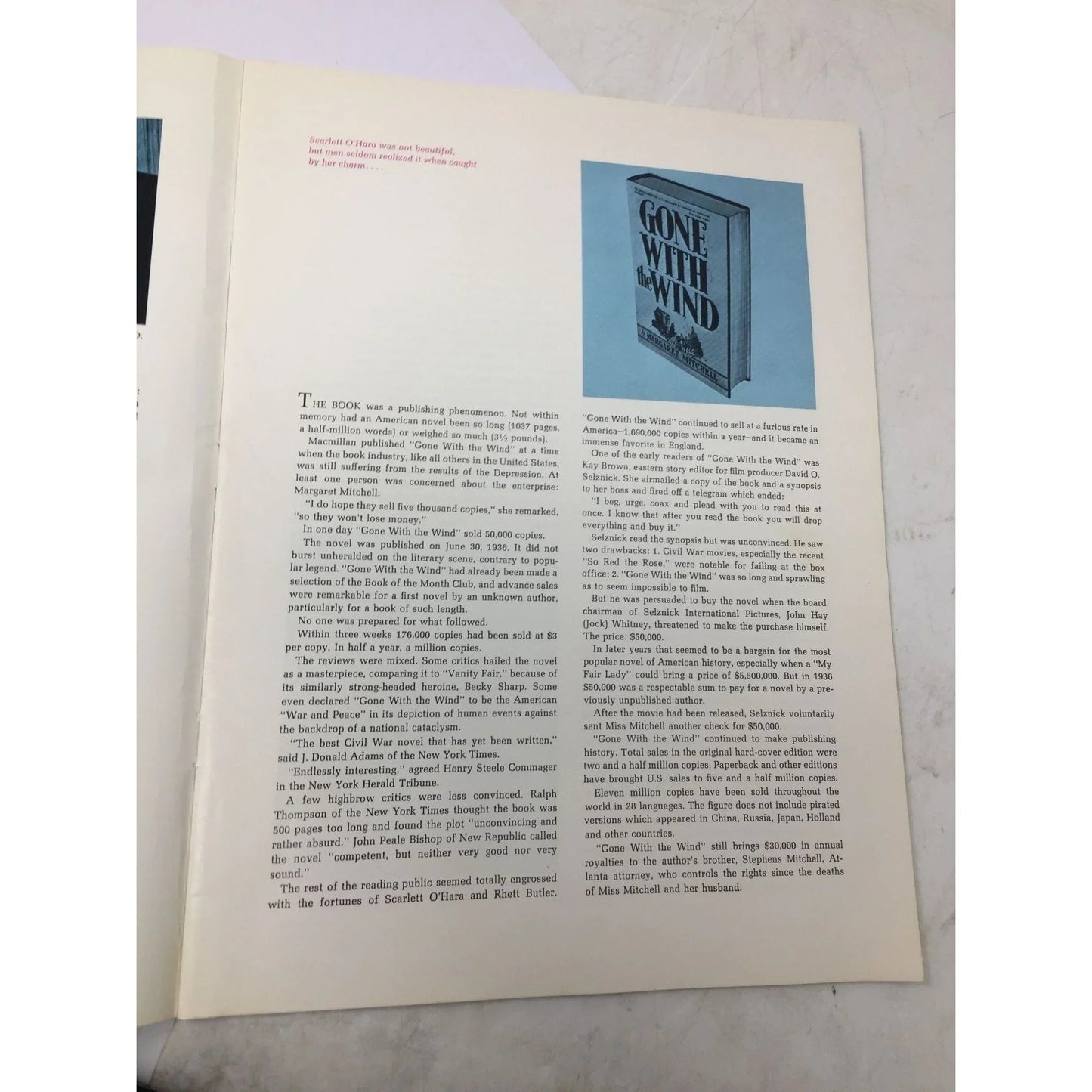 ''THE STORY OF GONE WITH THE WIND'' BOOK BY BOB THOMAS - A+ Stuff - Books - A+ Stuff