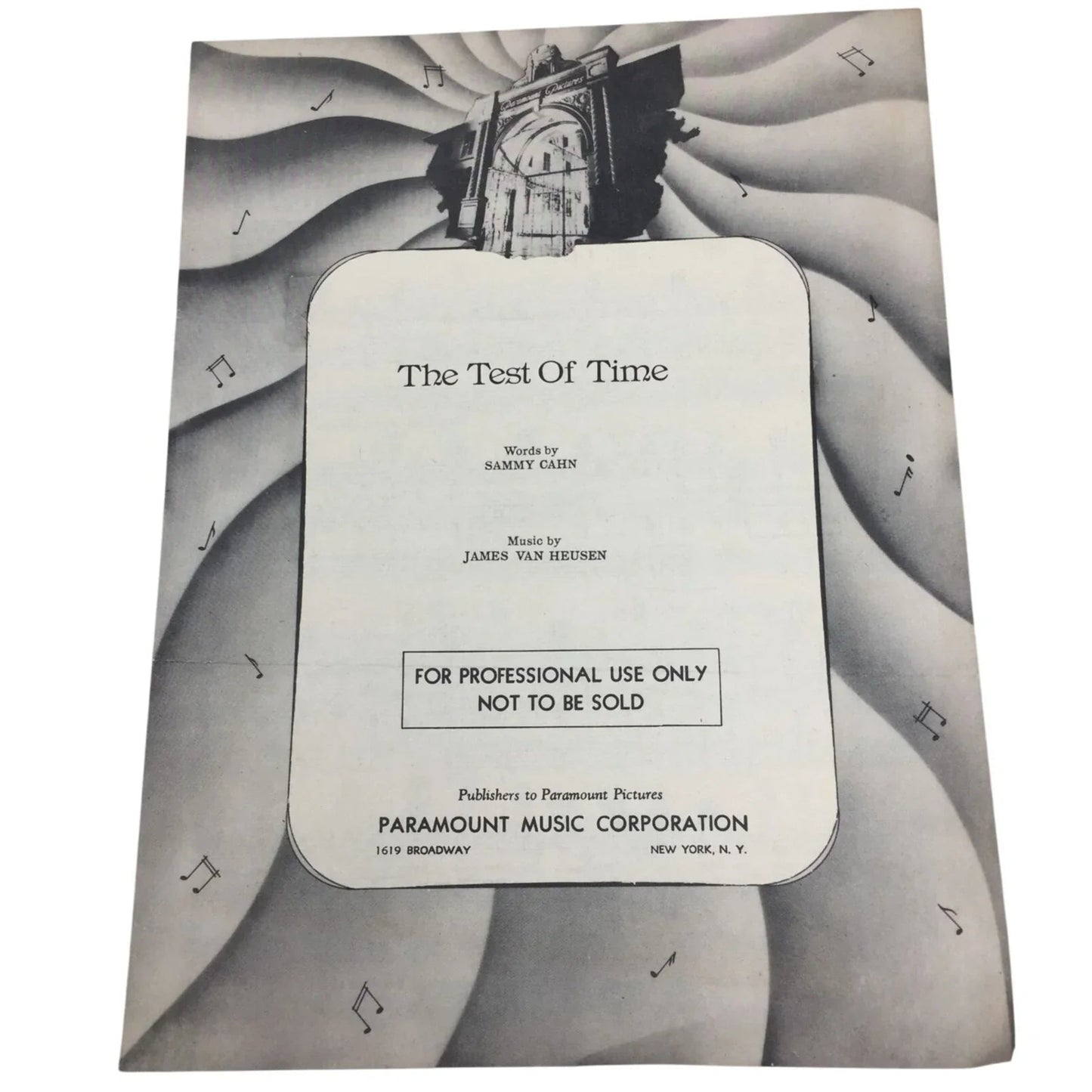 ''The Test of Time'' Vintage Sheet Music Book - A+ Stuff - SHEET MUSIC - A+ Stuff