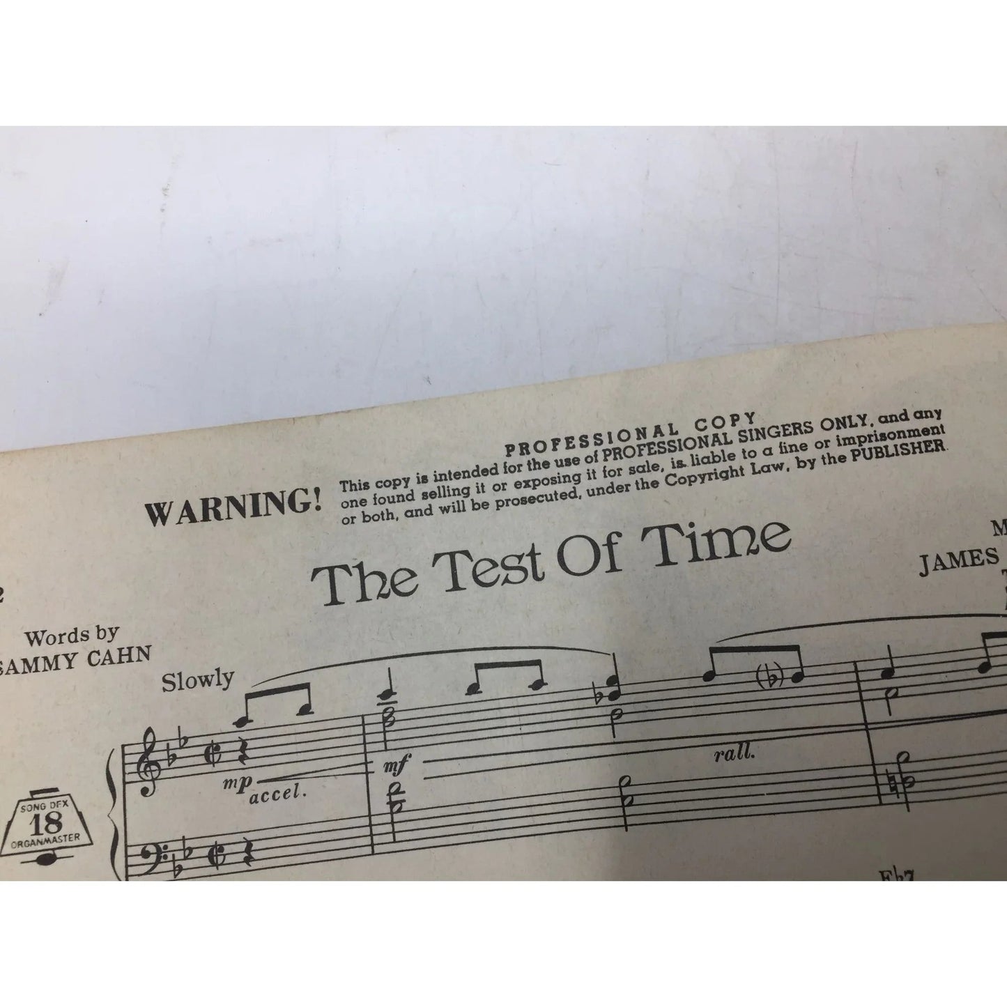 ''The Test of Time'' Vintage Sheet Music Book - A+ Stuff - SHEET MUSIC - A+ Stuff