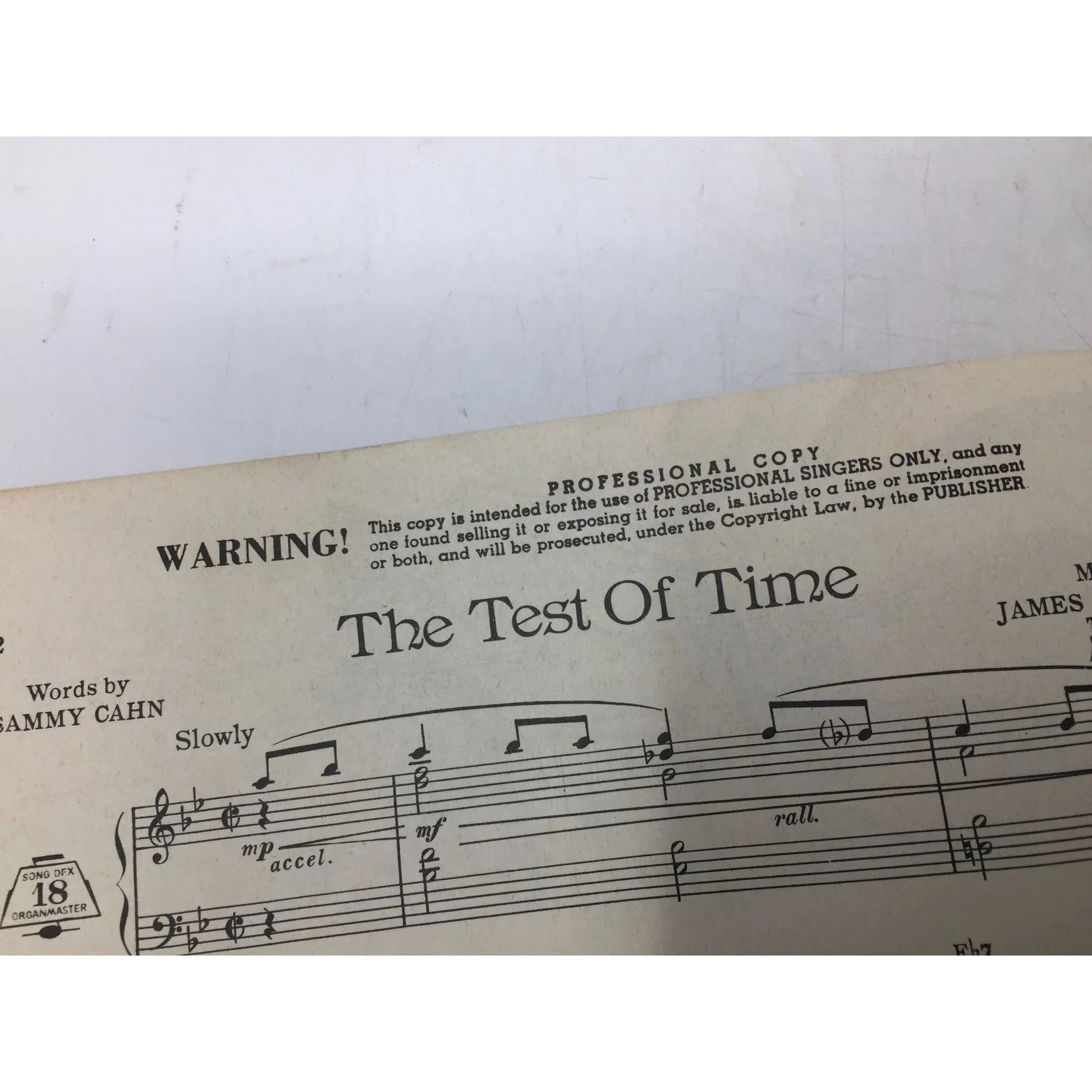 ''The Test of Time'' Vintage Sheet Music Book - A+ Stuff - SHEET MUSIC - A+ Stuff