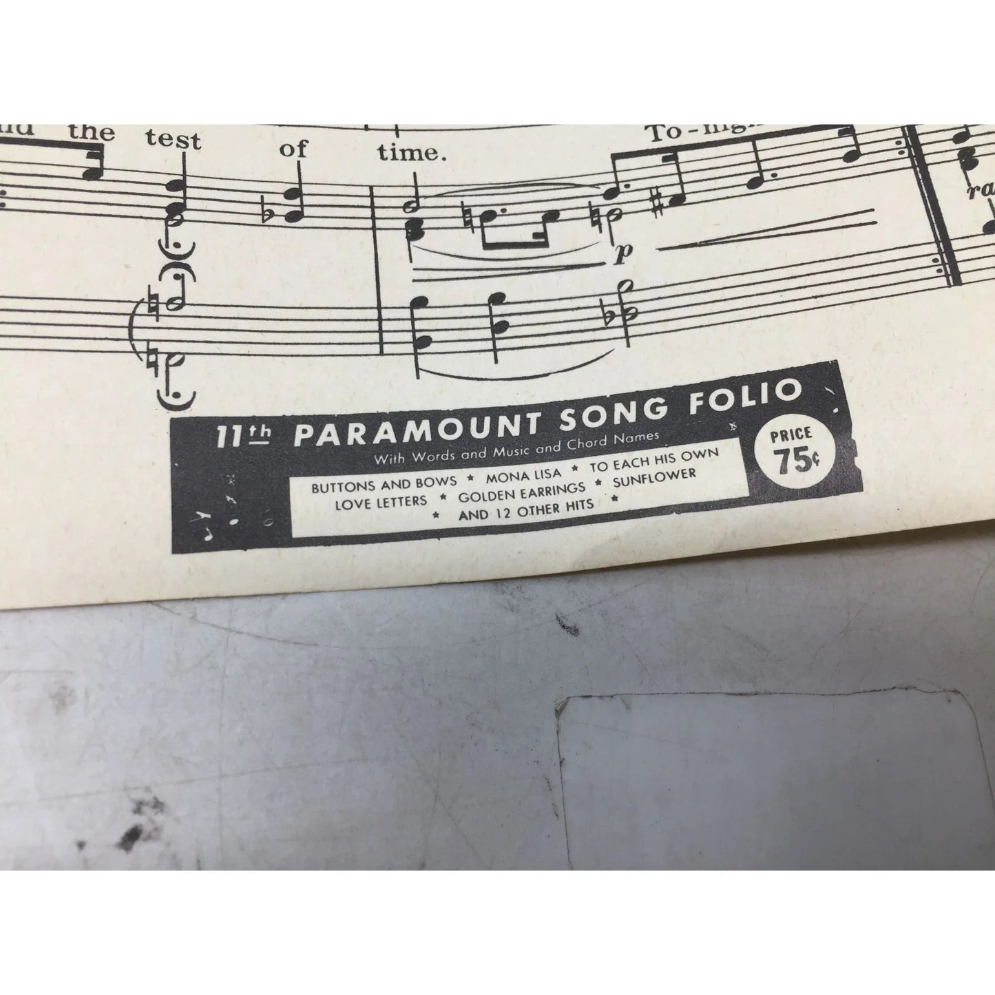 ''The Test of Time'' Vintage Sheet Music Book - A+ Stuff - SHEET MUSIC - A+ Stuff